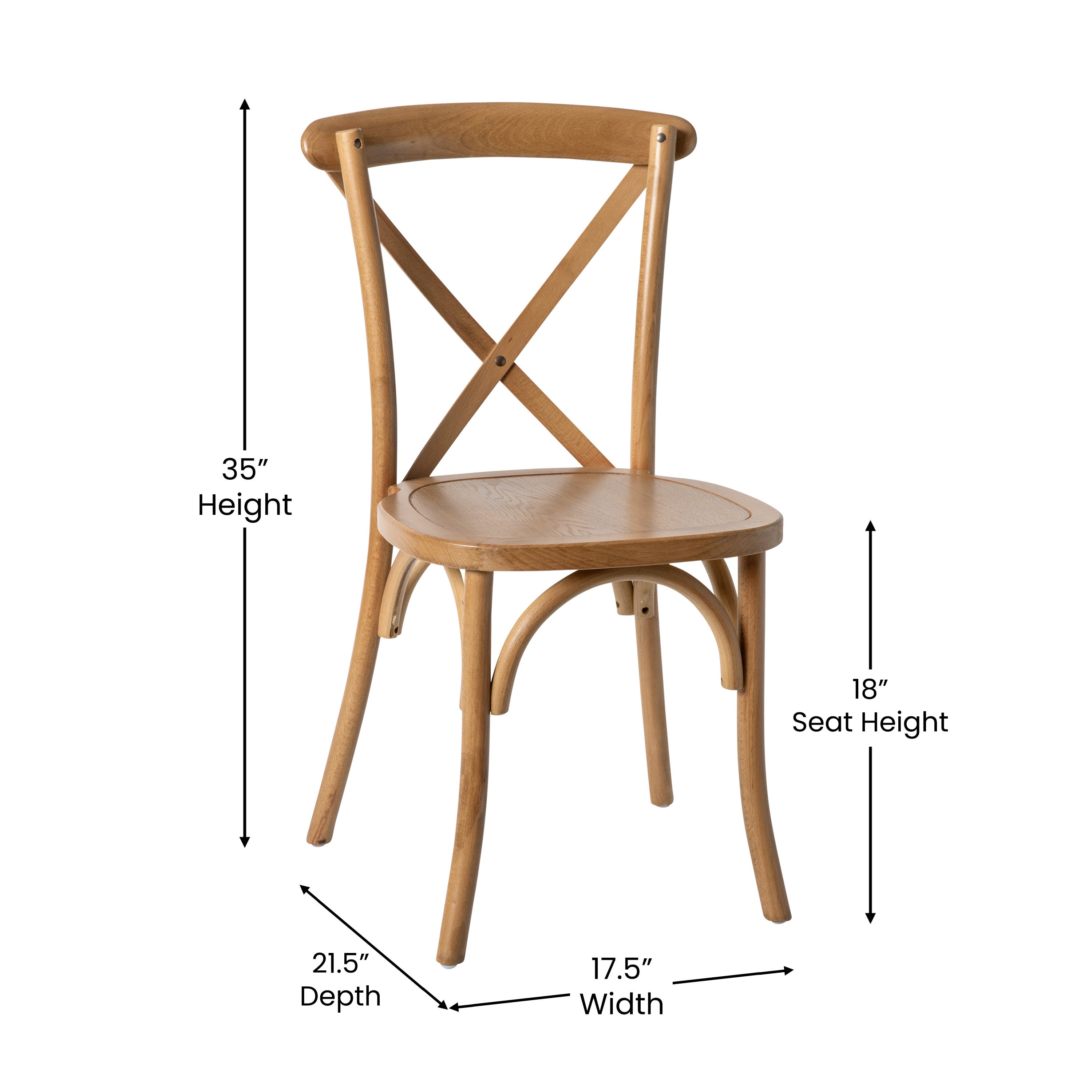 Advantage Light Brown X-Back Chair