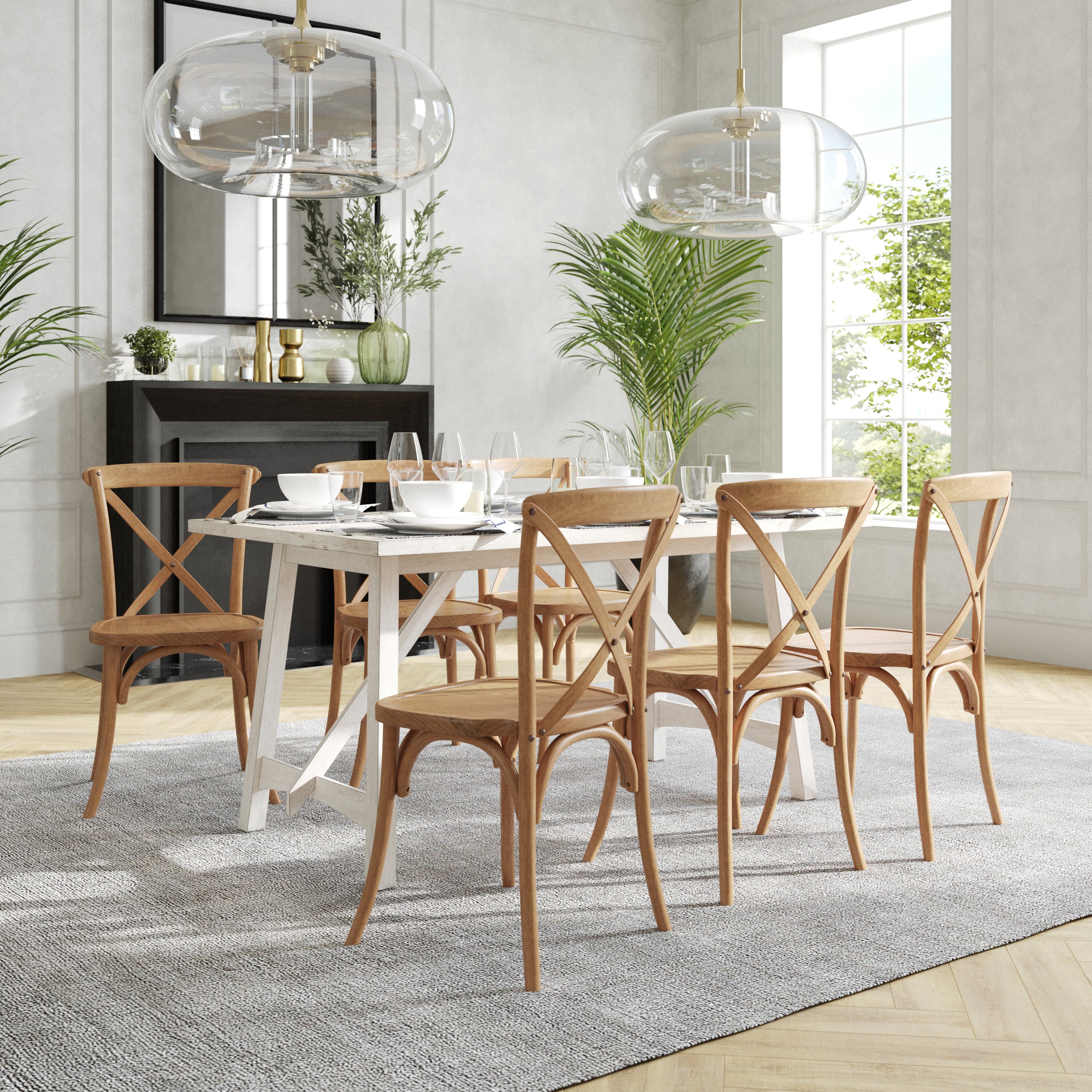 Advantage Light Brown X-Back Chair