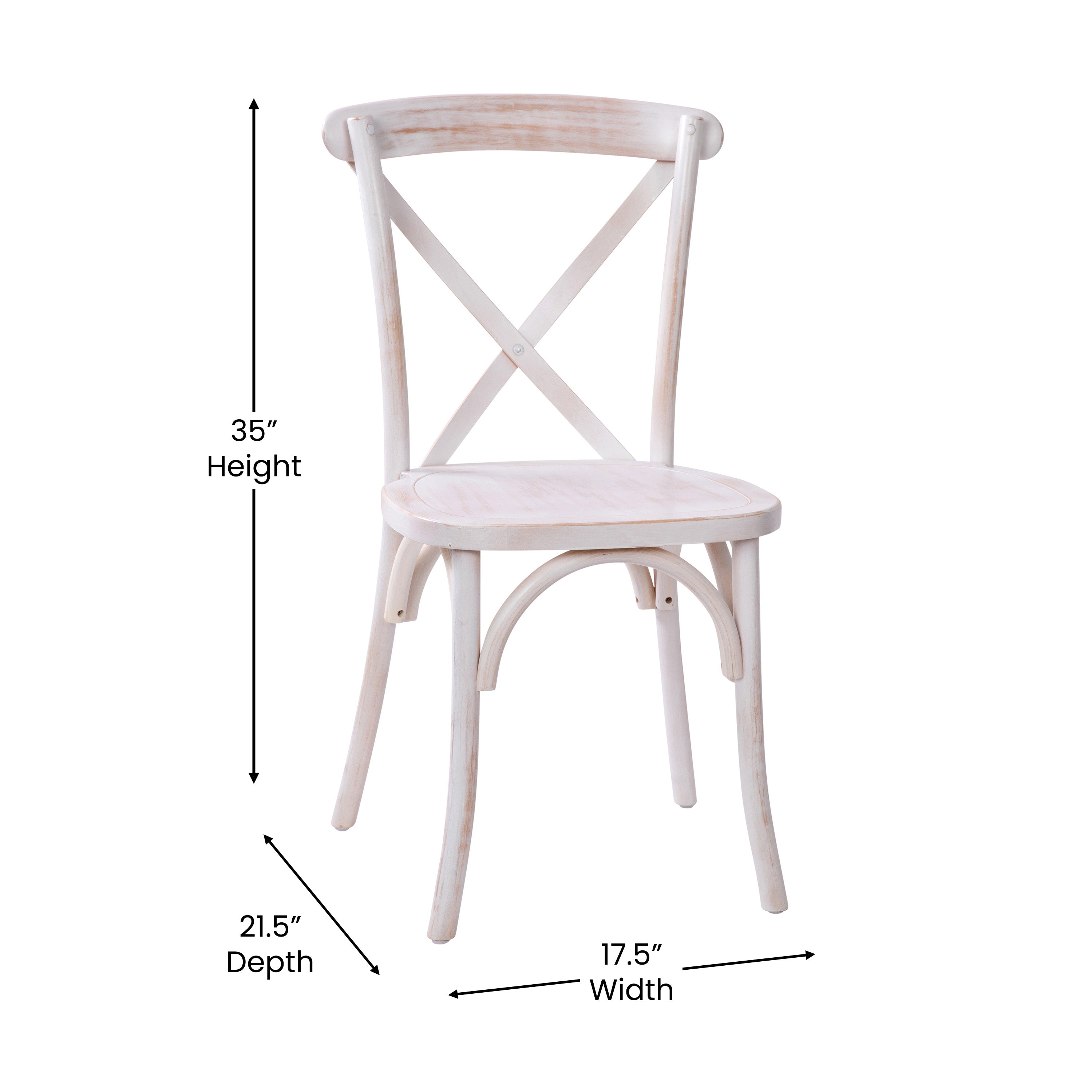 Advantage Lime Wash X-Back Chair