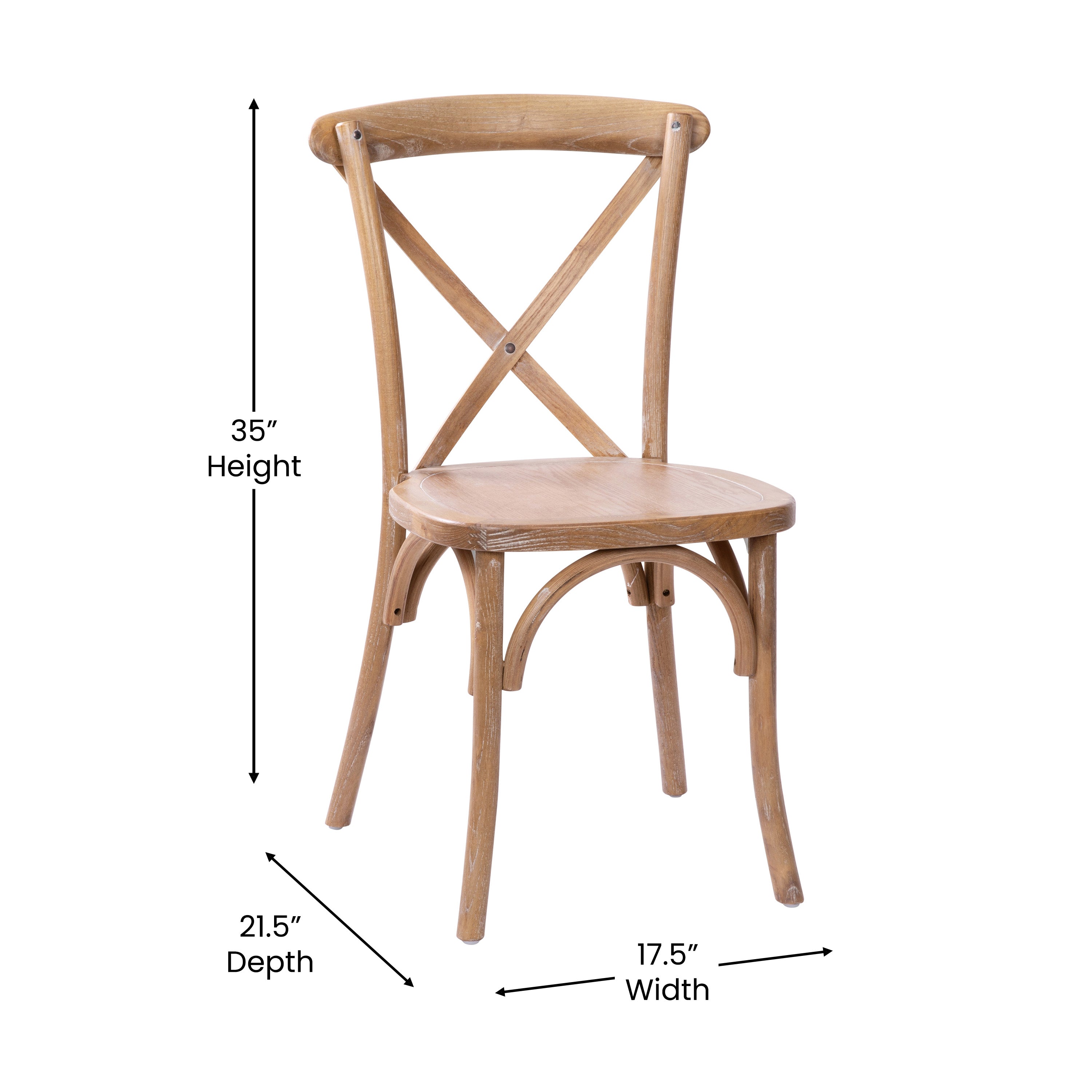 Advantage Medium With White Grain X-Back Chair