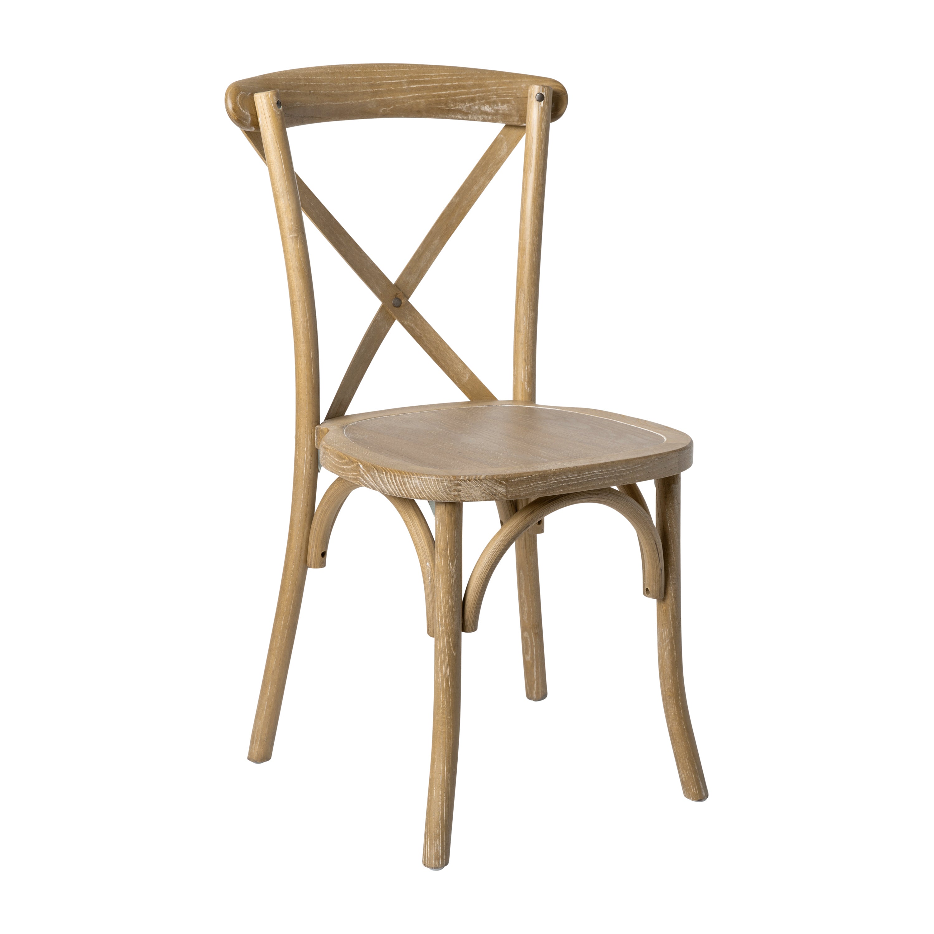 Advantage Medium Natural With White Grain X-Back Chair