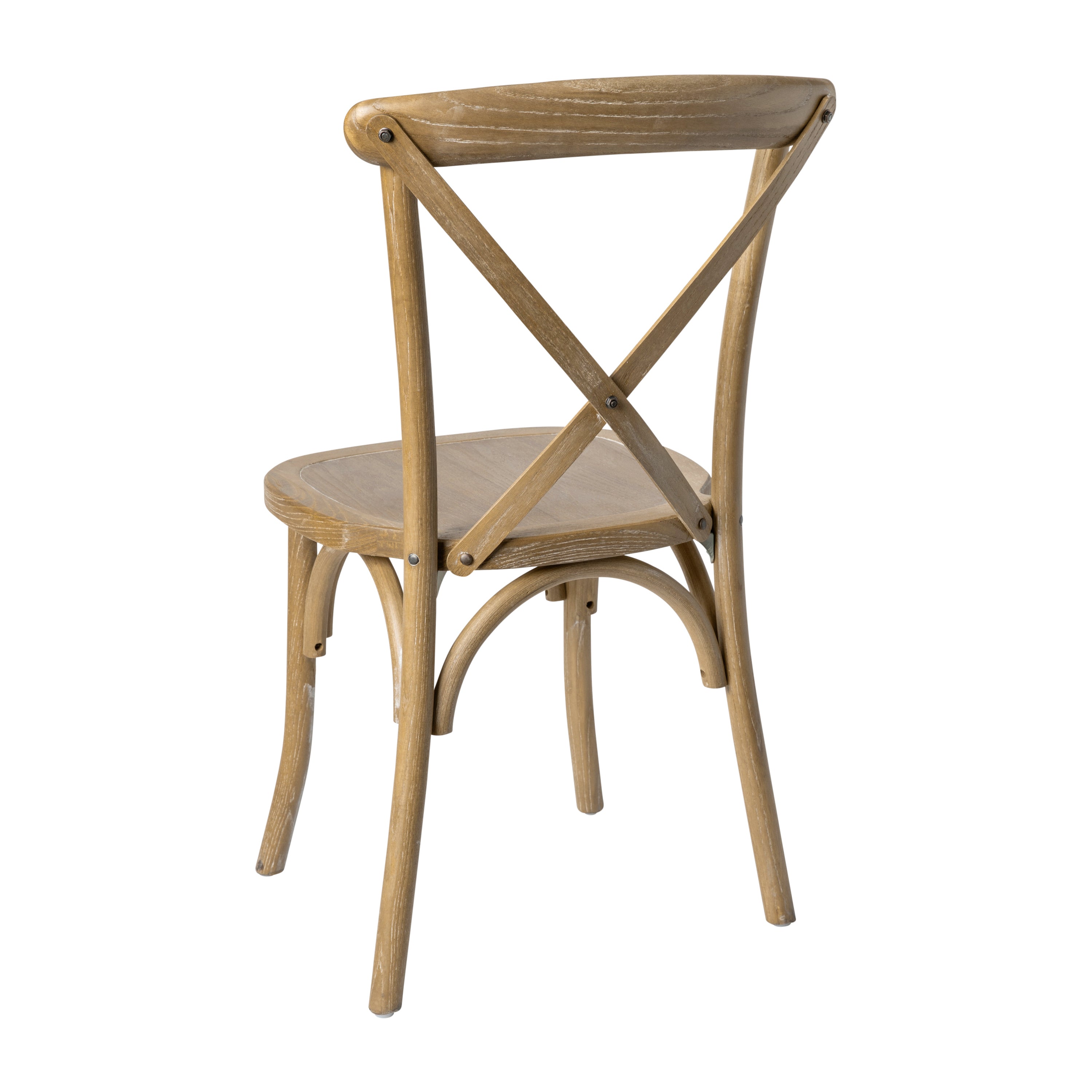 Advantage Medium Natural With White Grain X-Back Chair