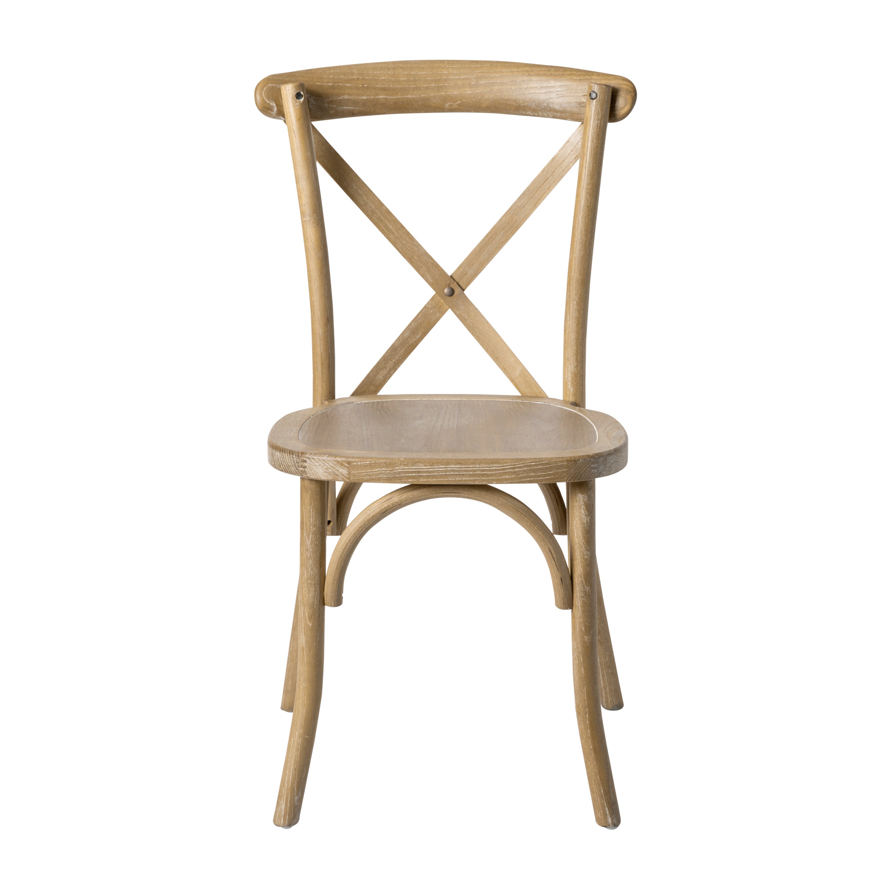 Advantage Medium Natural With White Grain X-Back Chair