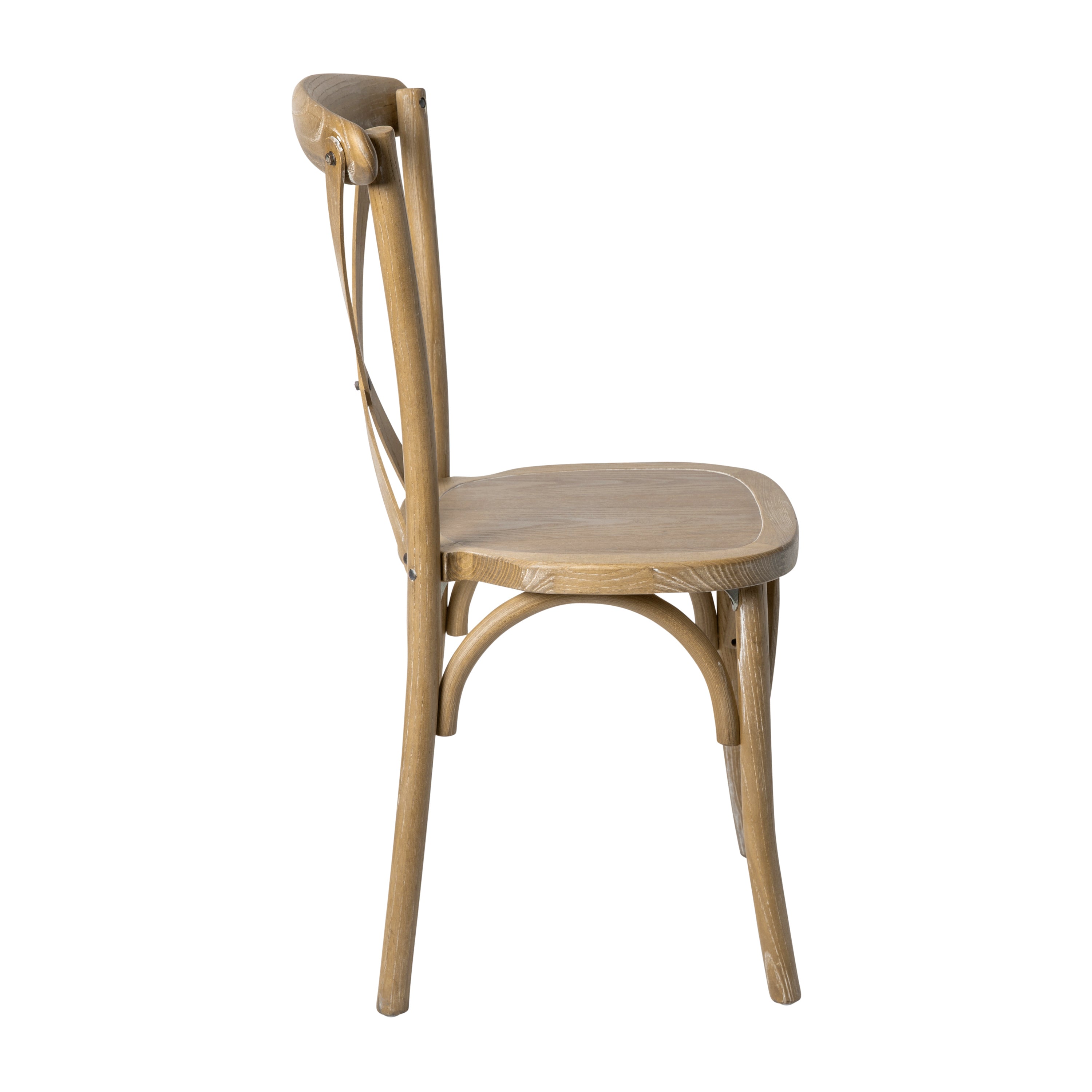 Advantage Medium Natural With White Grain X-Back Chair