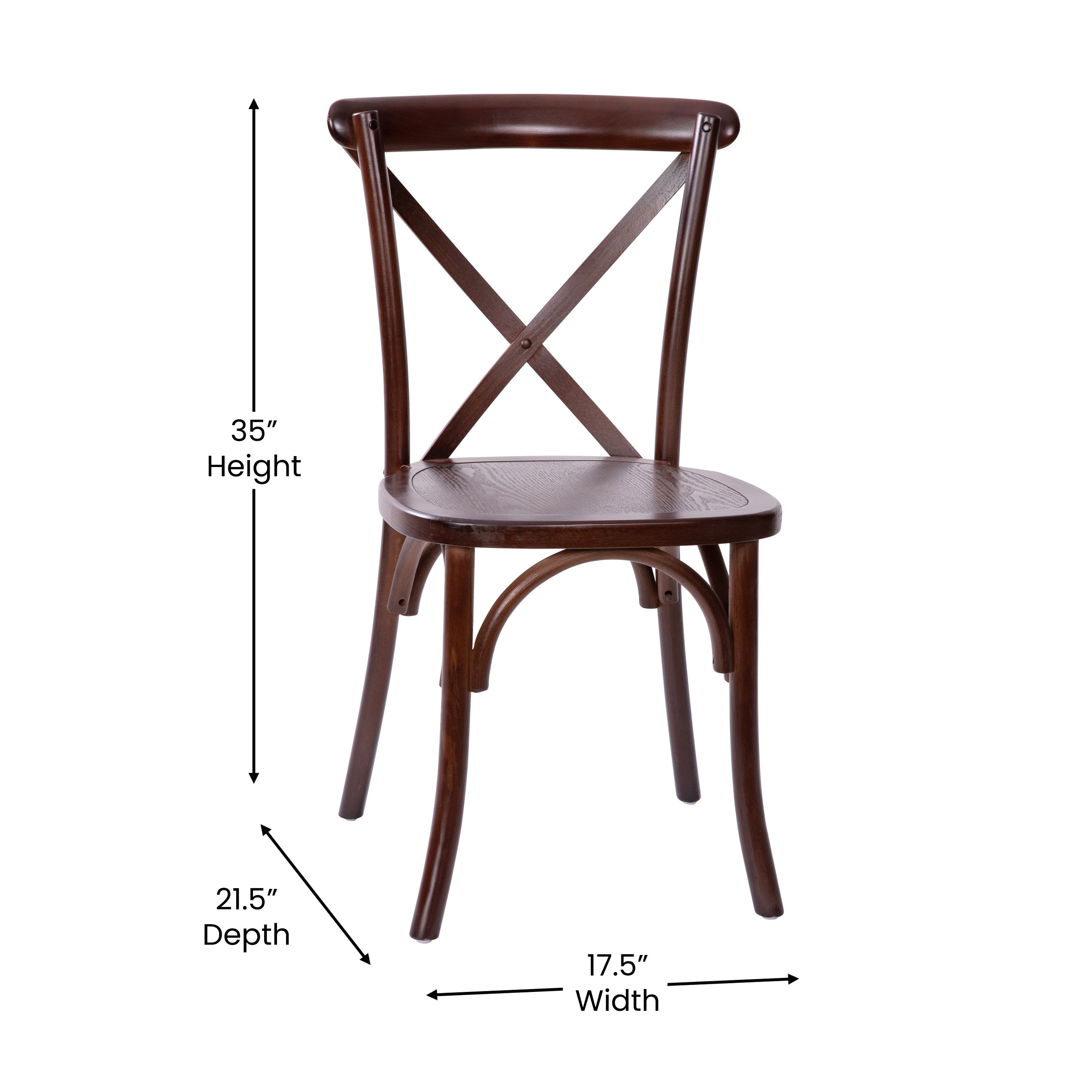Advantage Walnut X-Back Chair