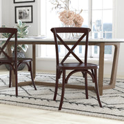 Advantage Walnut X-Back Chair