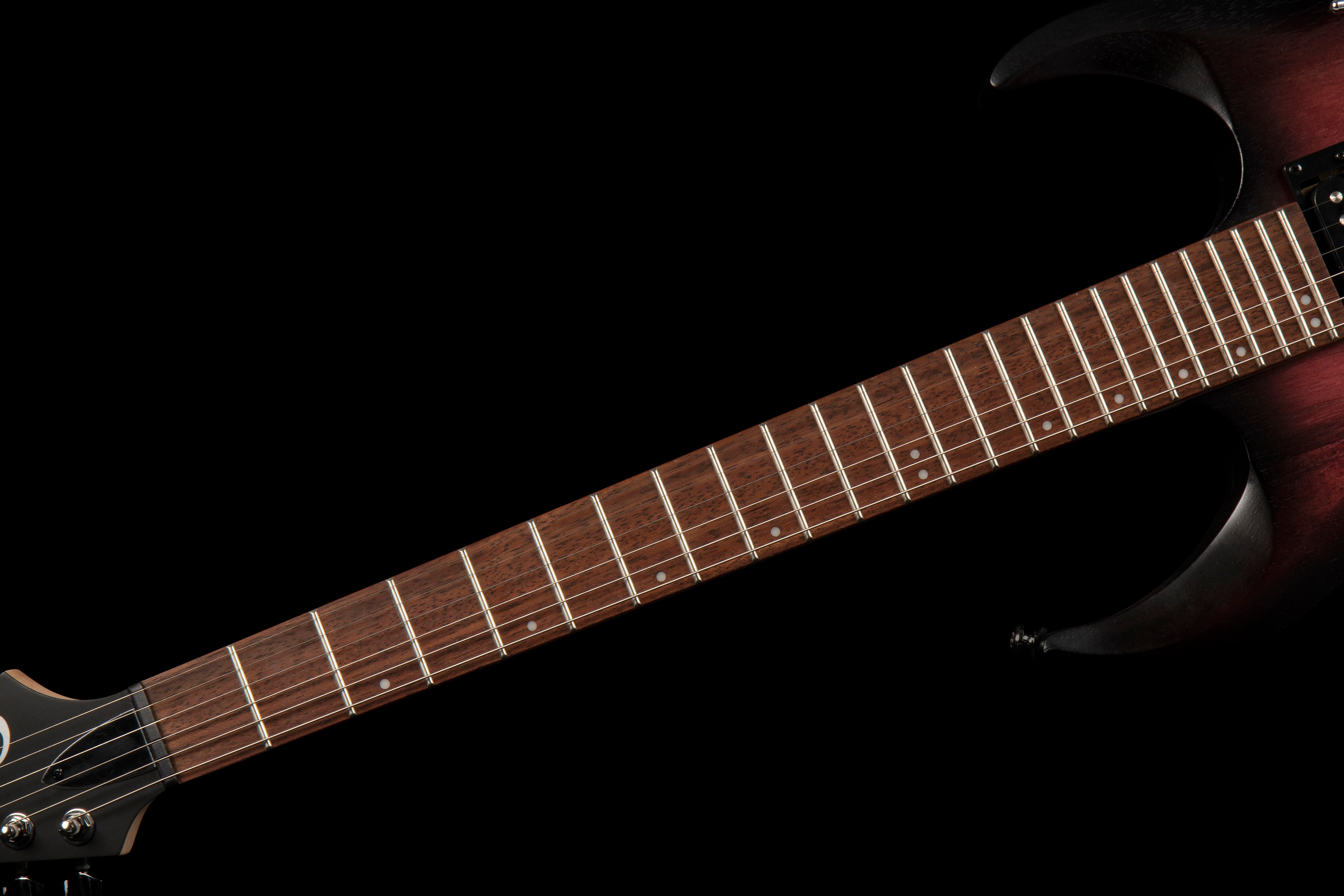 Cort X100OPBB X Series 100 Double Cutaway Electric Guitar. Open Pore Black Cherry Burst