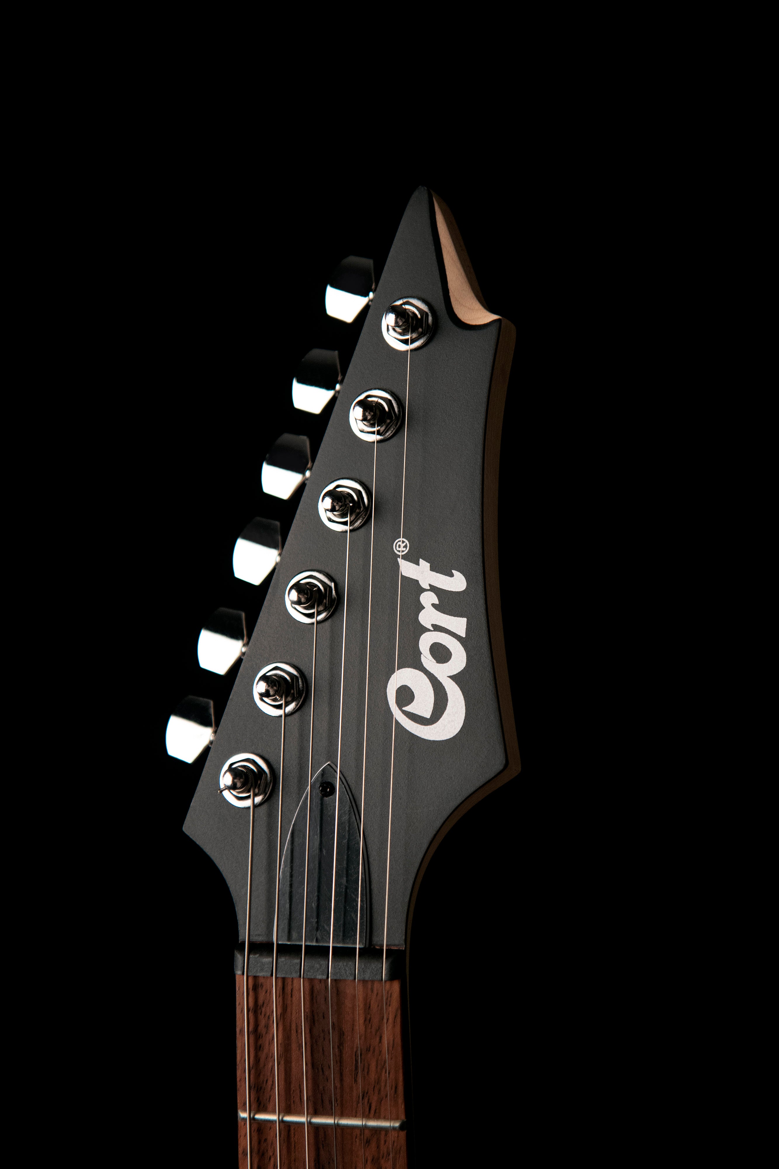 Cort X100OPBK X Series 100 Double Cutaway Electric Guitar. Open Pore Black