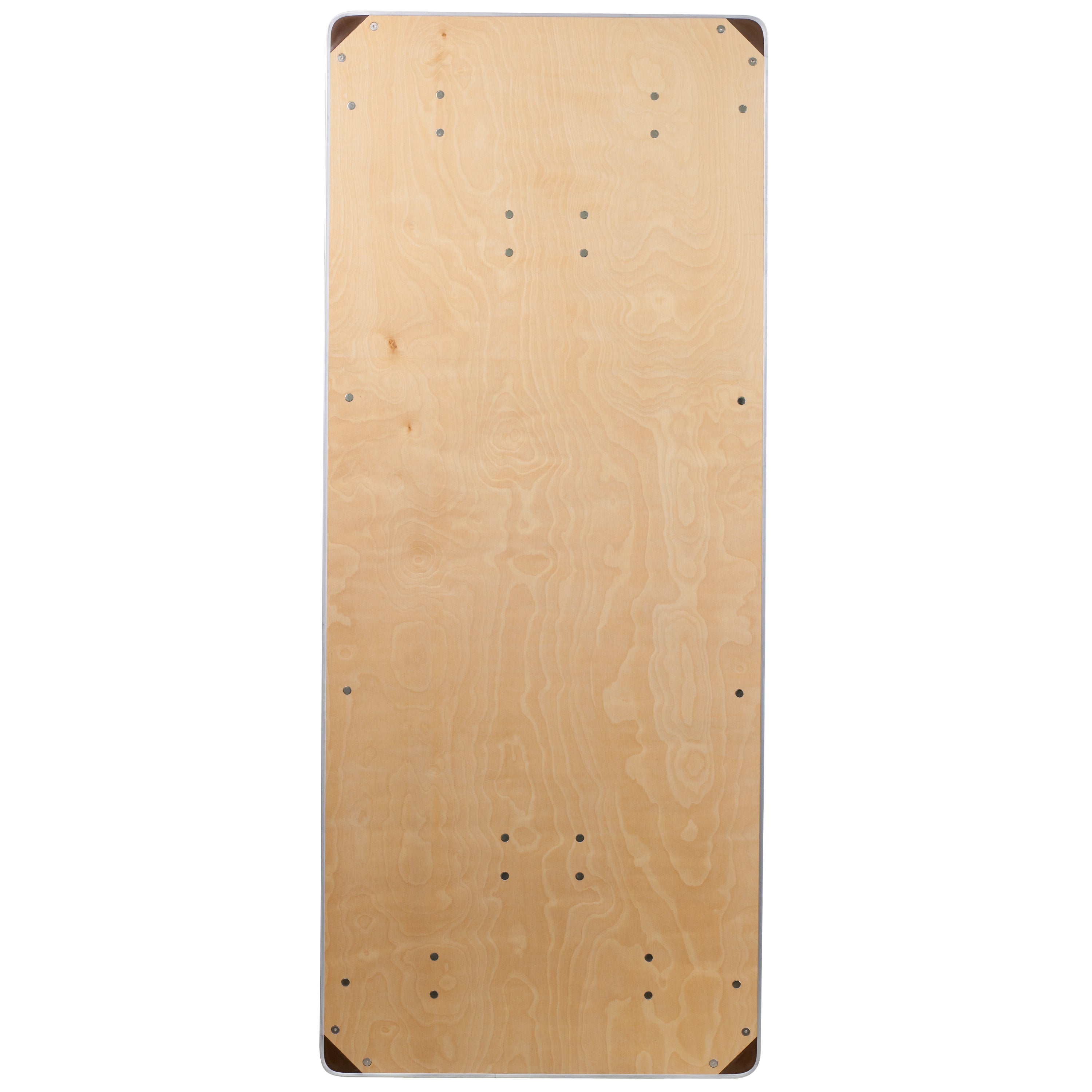 Fielder 6-Foot Rectangular HEAVY DUTY Birchwood Folding Banquet Table with METAL Edges and Protective Corner Guards