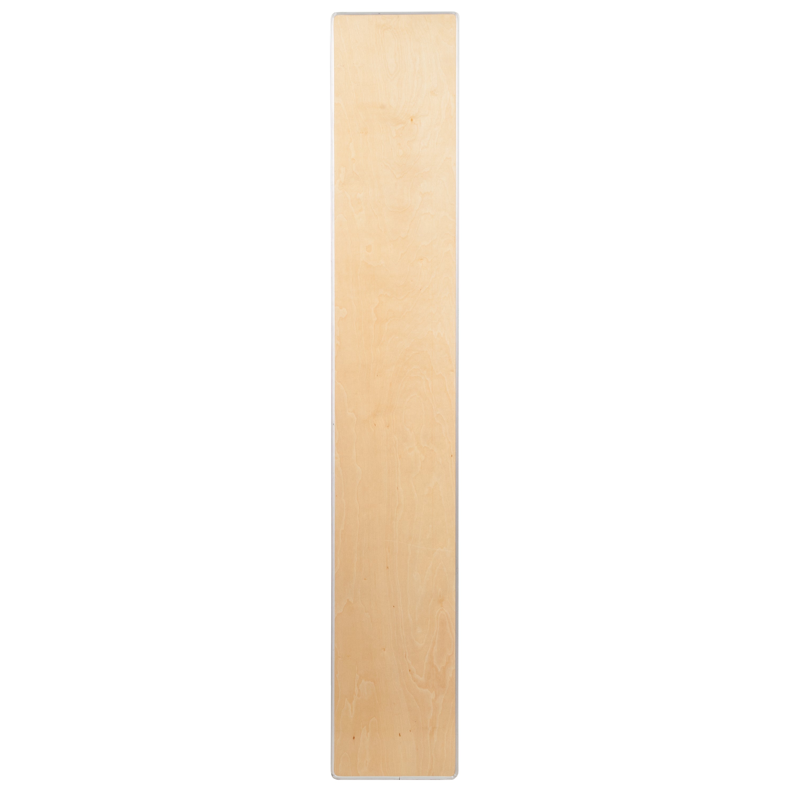Amara 72'' x 12'' x 12'' Birchwood Bar Top Riser with Silver Legs