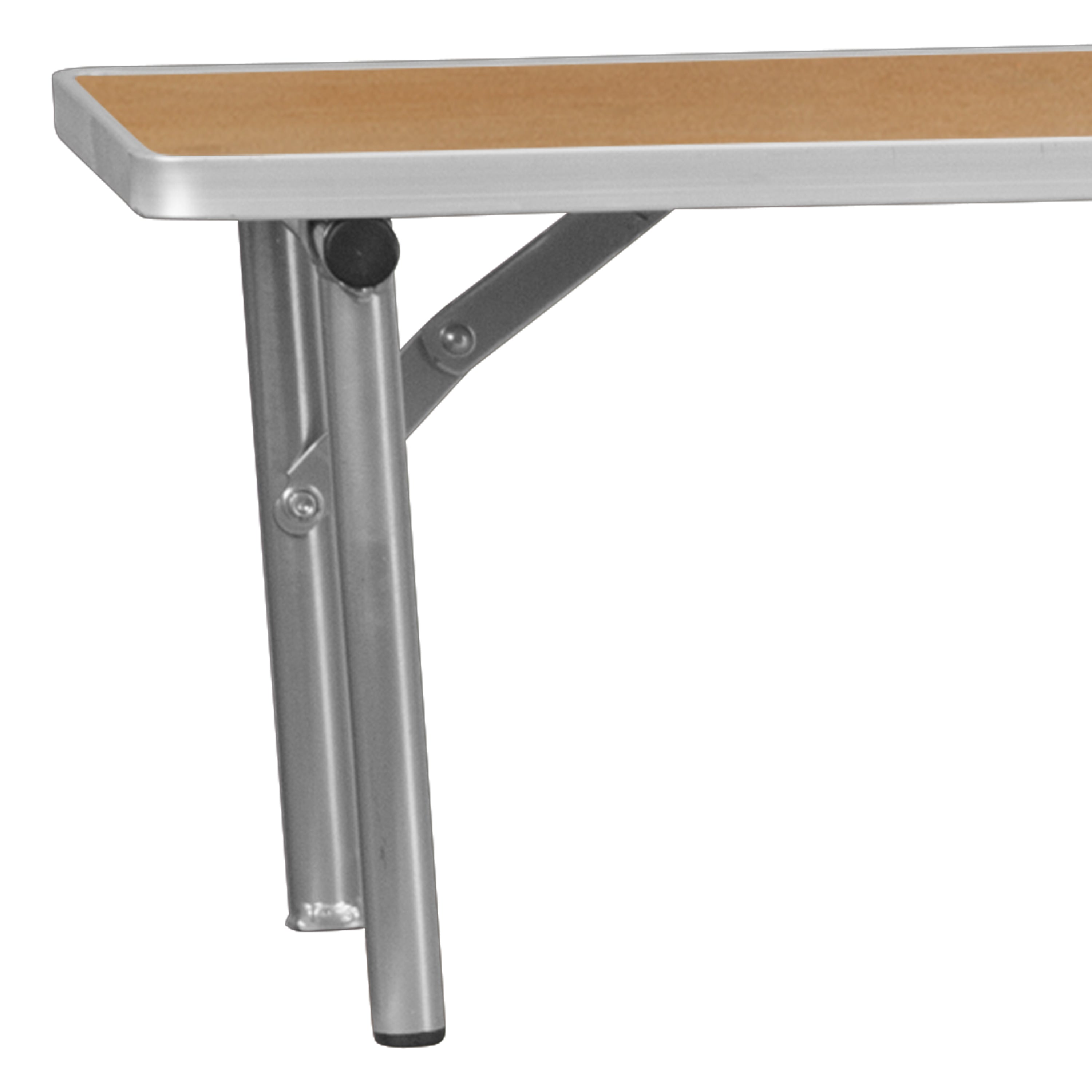 Amara 72'' x 12'' x 12'' Birchwood Bar Top Riser with Silver Legs