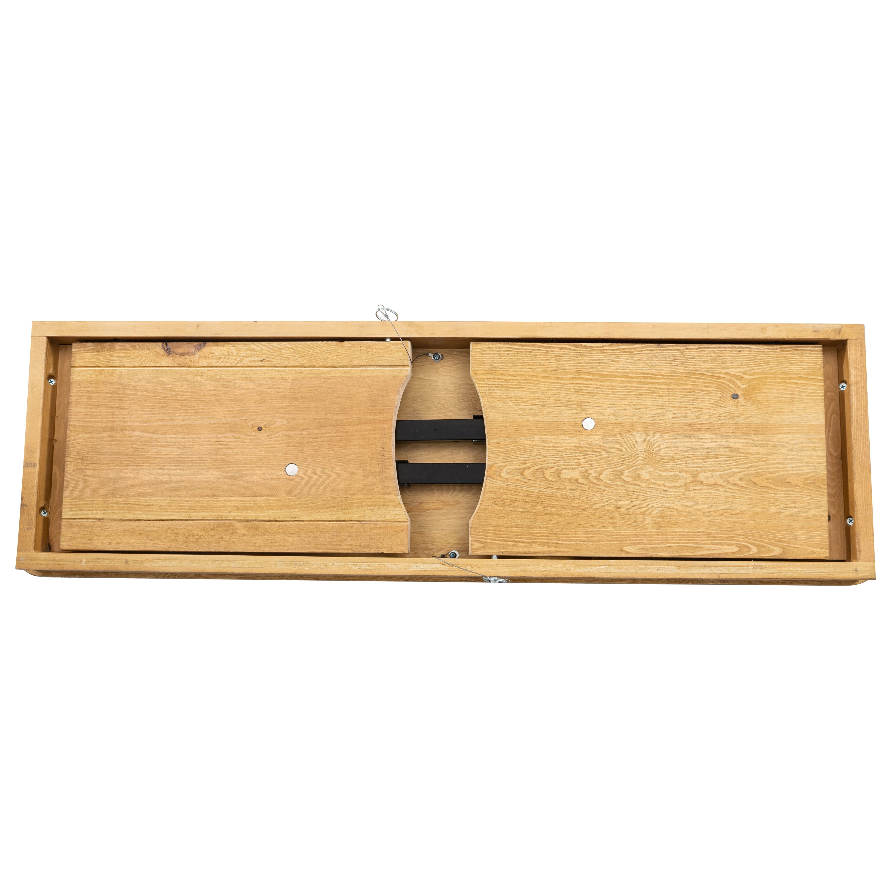 HERCULES 40'' x 12'' Light Natural Solid Pine Folding Farm Bench