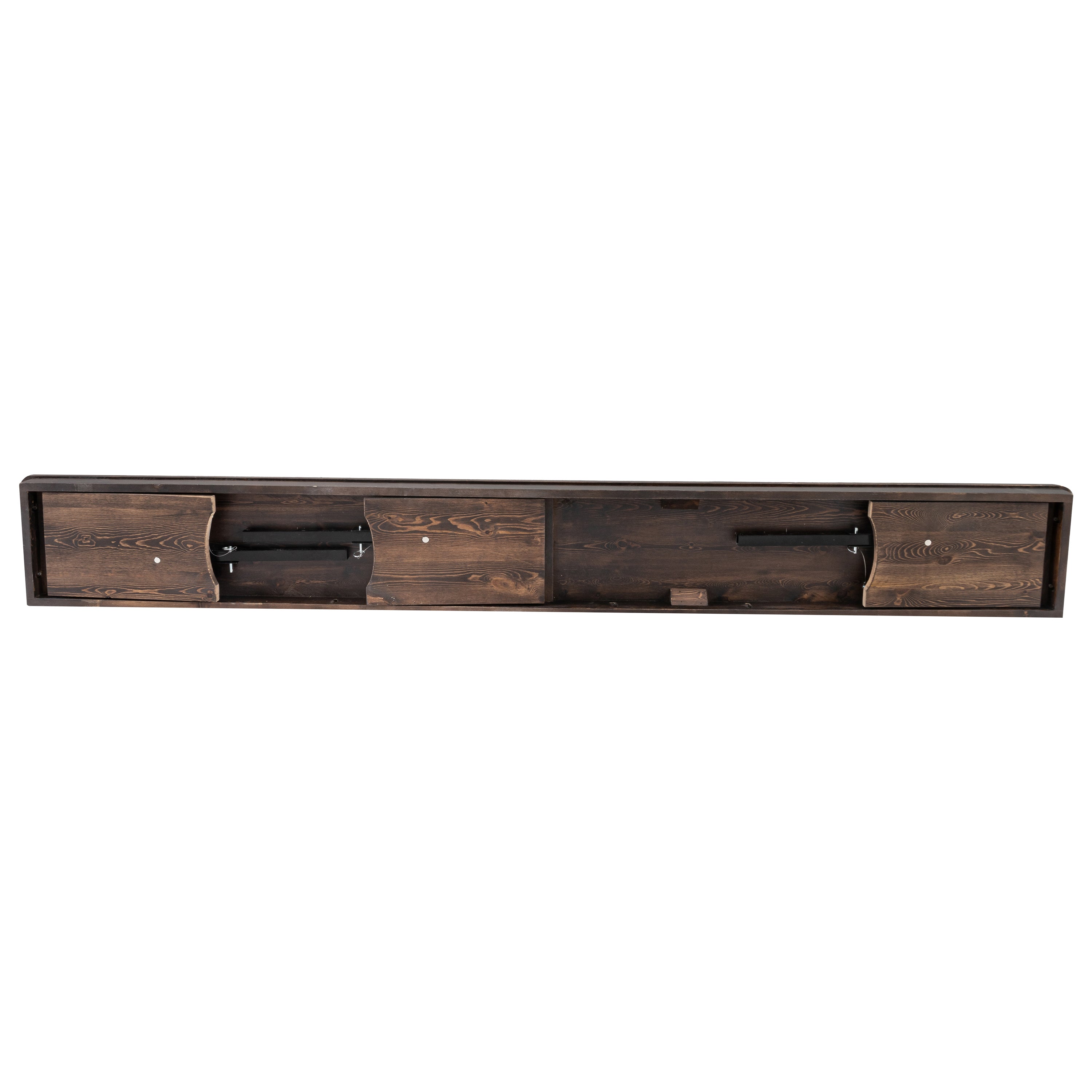 HERCULES 8' x 12" Antique Rustic Mahogany Solid Pine Folding Farm Bench with 3 Legs