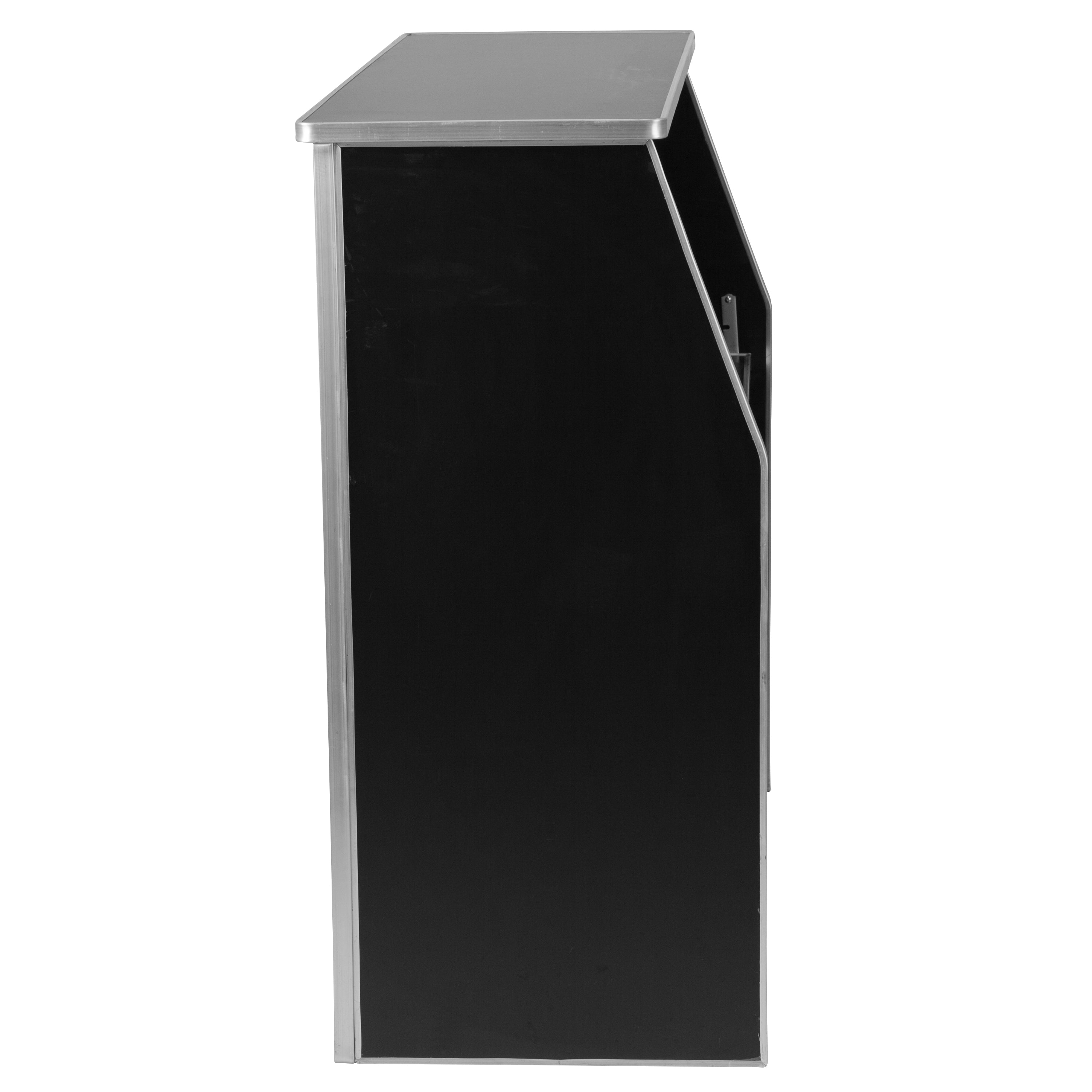 Amara 4' Black Laminate Foldable Bar - Portable Event Bar