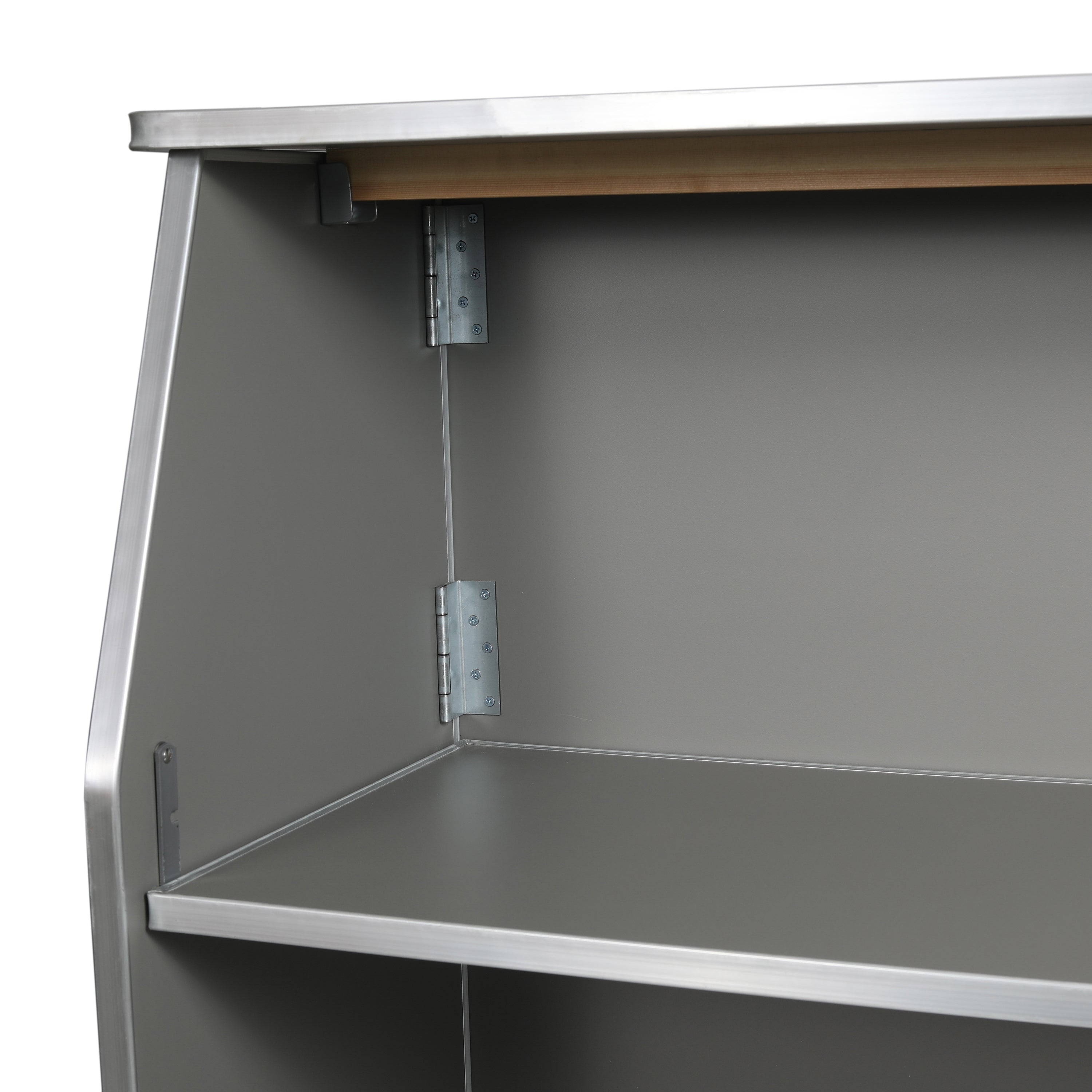 Amara 4' Slate Gray Laminate Foldable Bar - Portable Event Bar