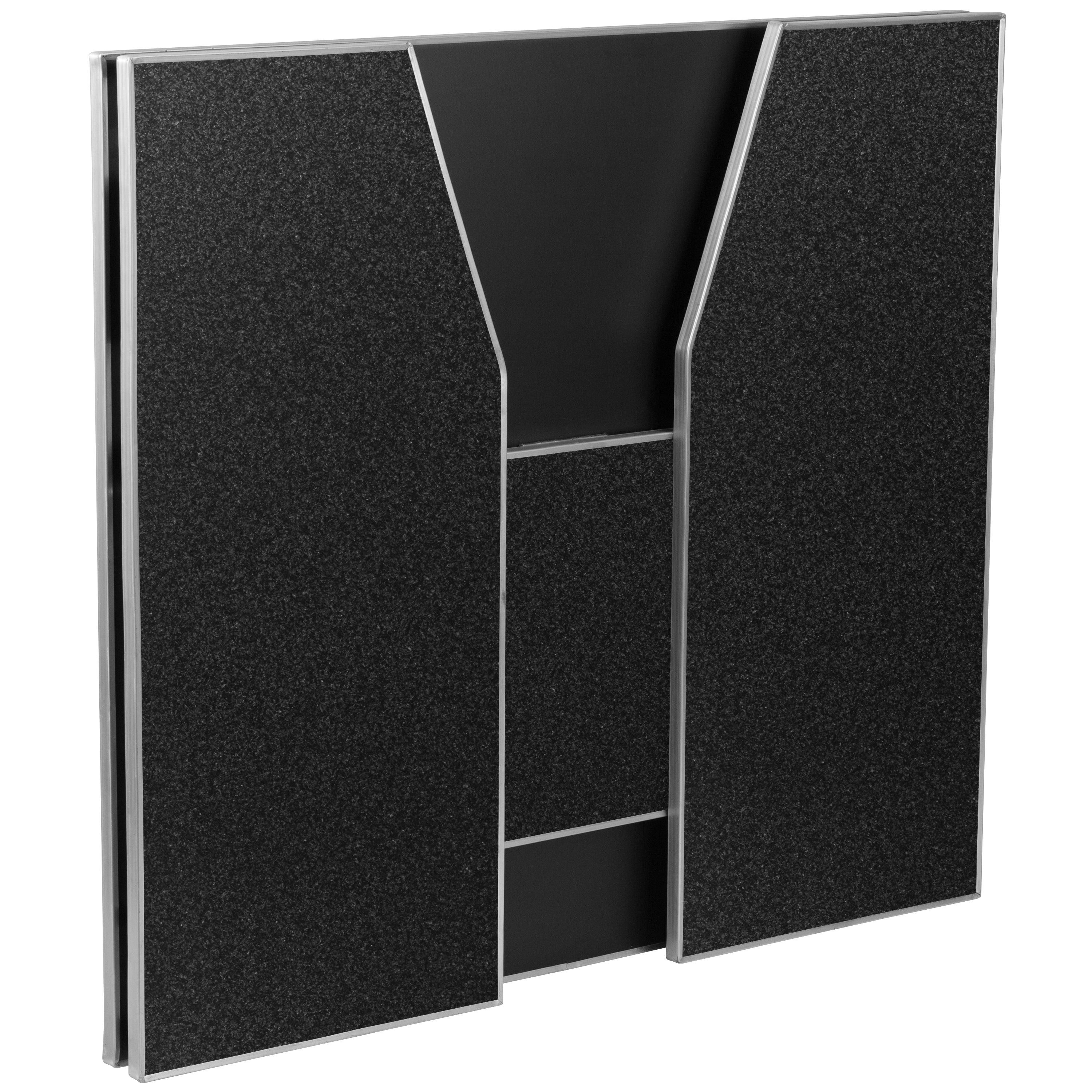 Amara 4' Black Marble Laminate Foldable Bar - Portable Event Bar