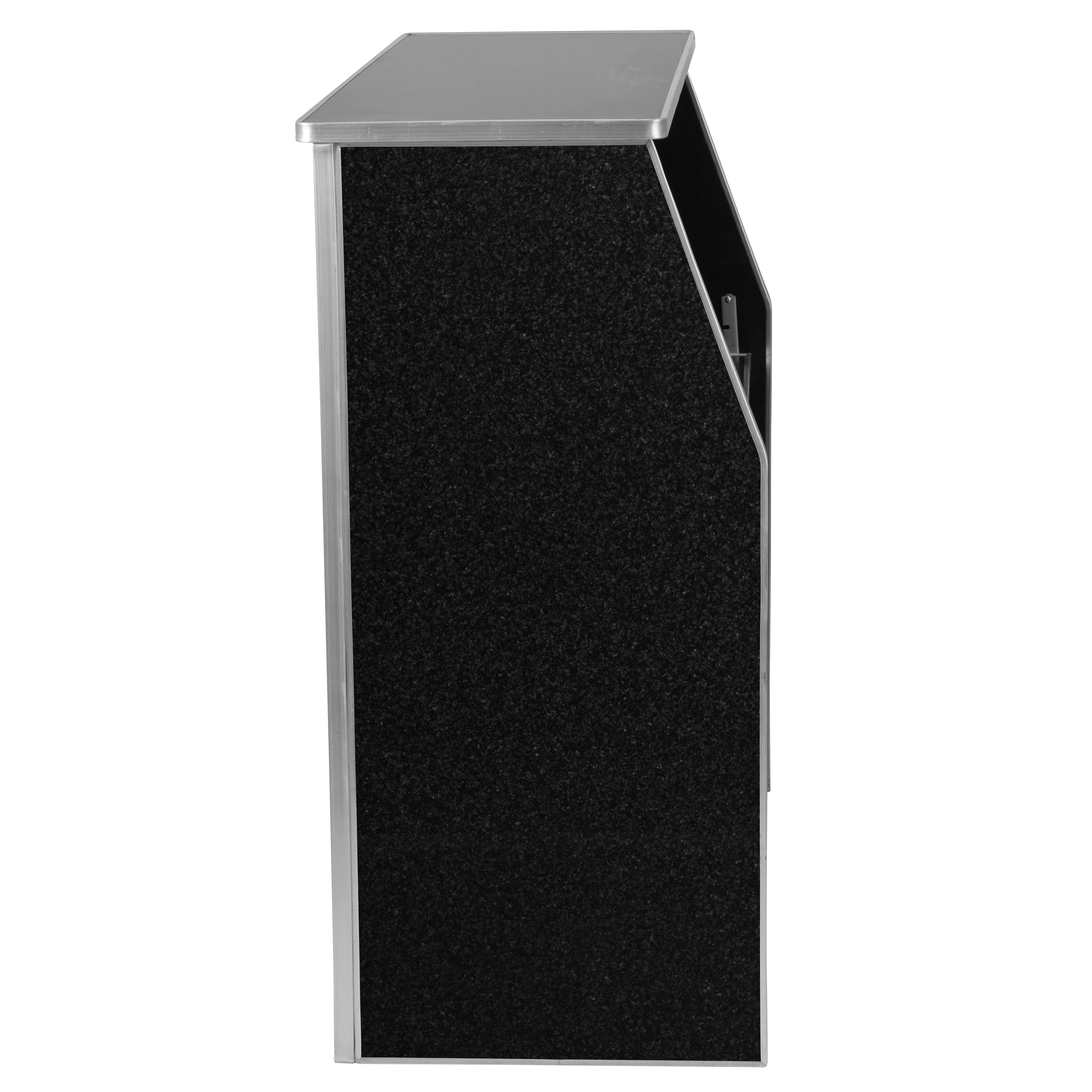 Amara 4' Black Marble Laminate Foldable Bar - Portable Event Bar