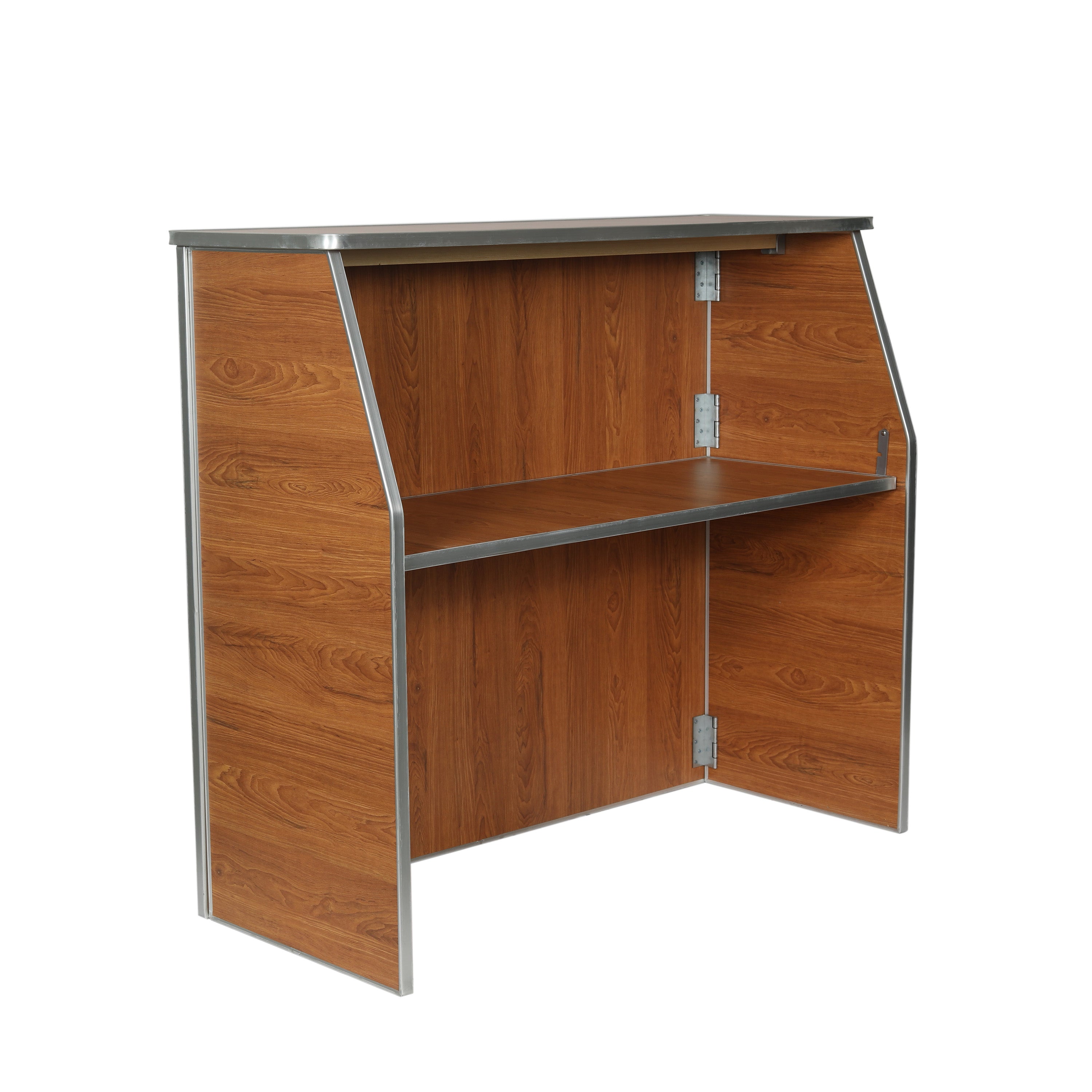 Amara 4' Maple Woodgrain Laminate Foldable Bar - Portable Event Bar