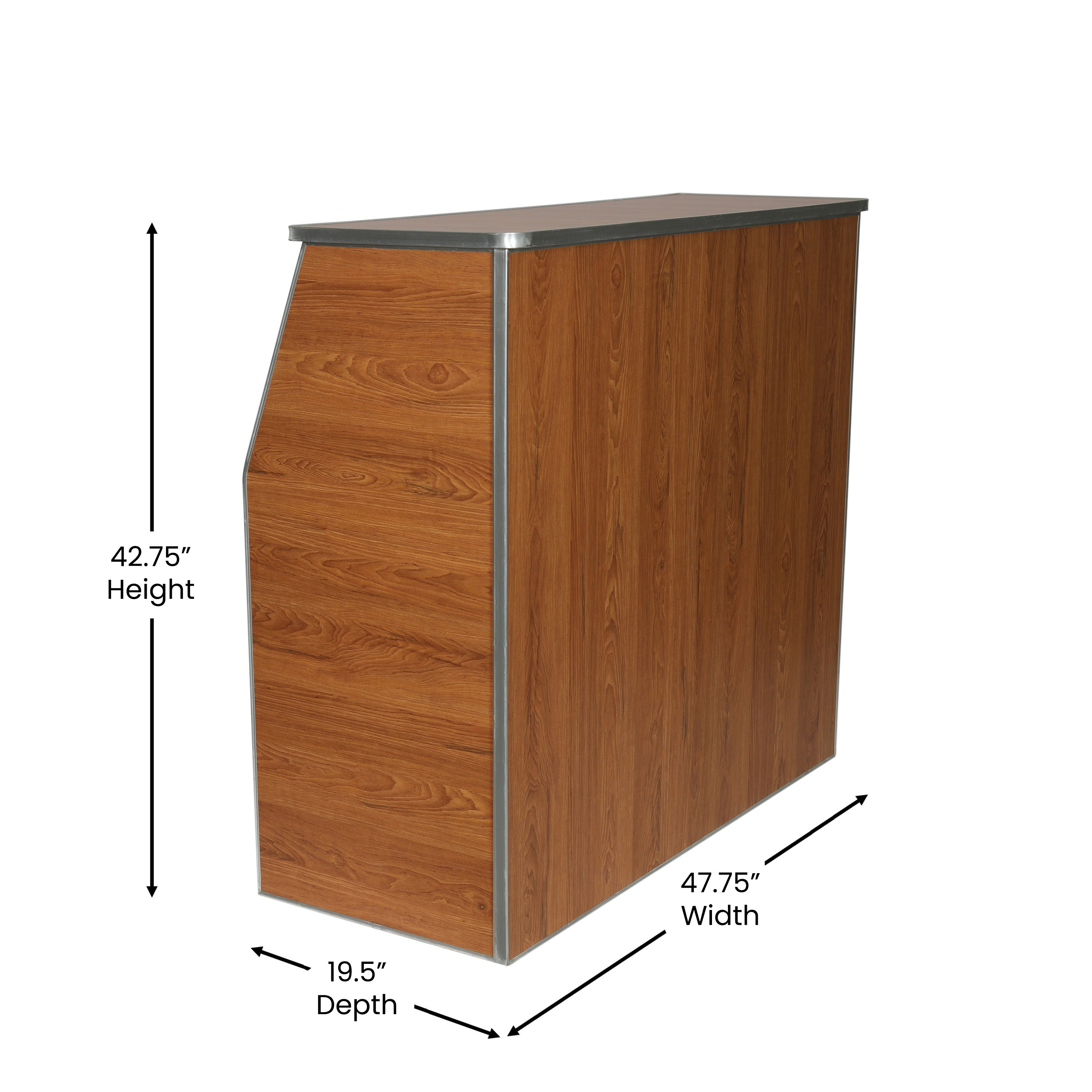 Amara 4' Maple Woodgrain Laminate Foldable Bar - Portable Event Bar