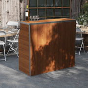 Amara 4' Maple Woodgrain Laminate Foldable Bar - Portable Event Bar