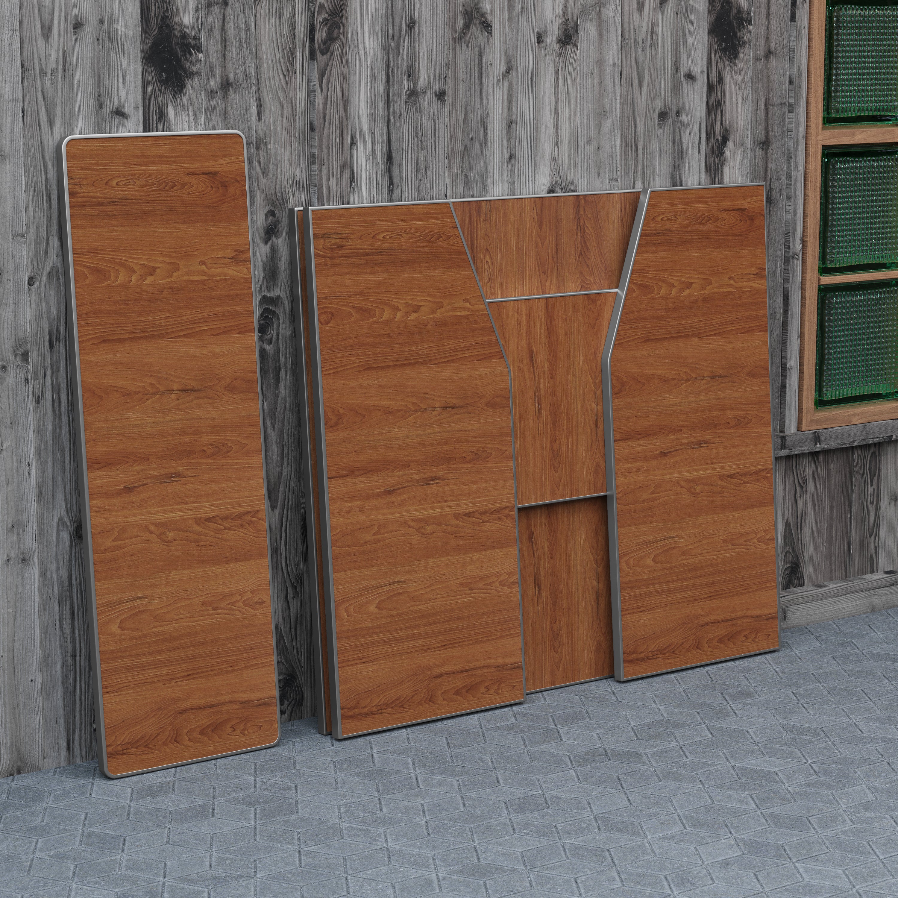 Amara 4' Maple Woodgrain Laminate Foldable Bar - Portable Event Bar