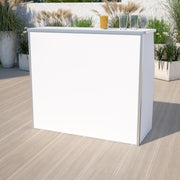 Amara 4' White Laminate Foldable Bar - Portable Event Bar