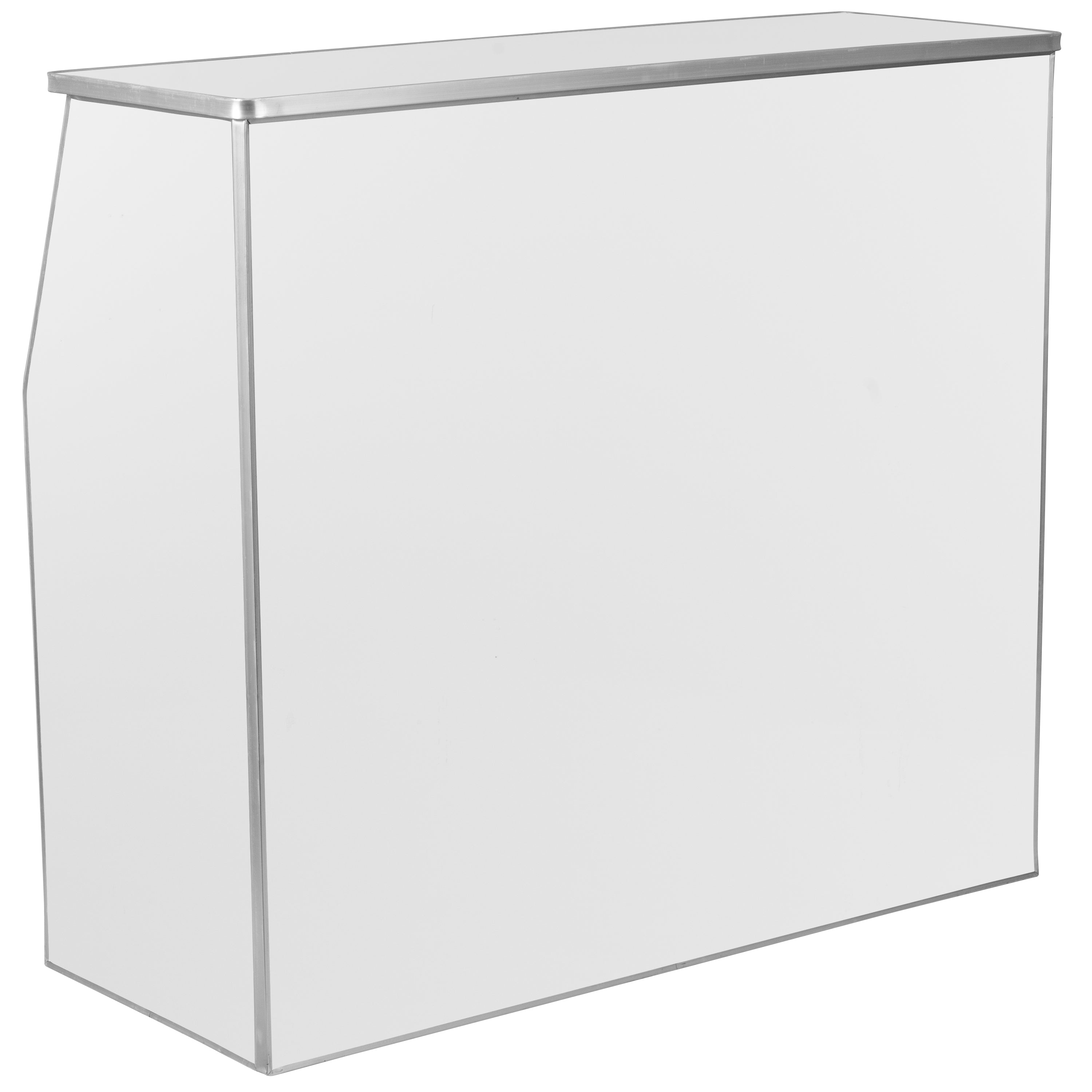 Amara 4' White Laminate Foldable Bar - Portable Event Bar