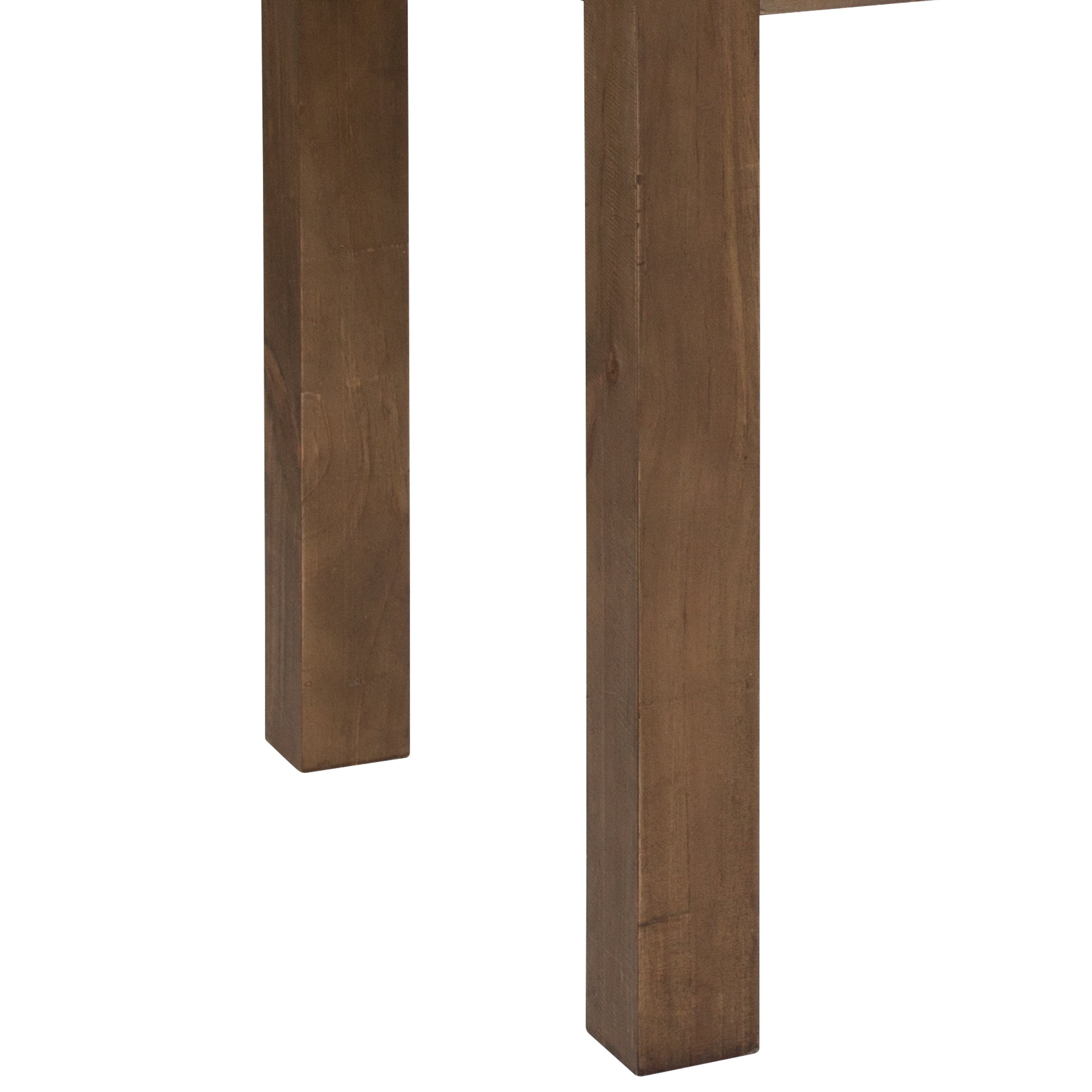 HERCULES 46" x 30" Rectangular Antique Rustic Solid Pine Farm Dining Table