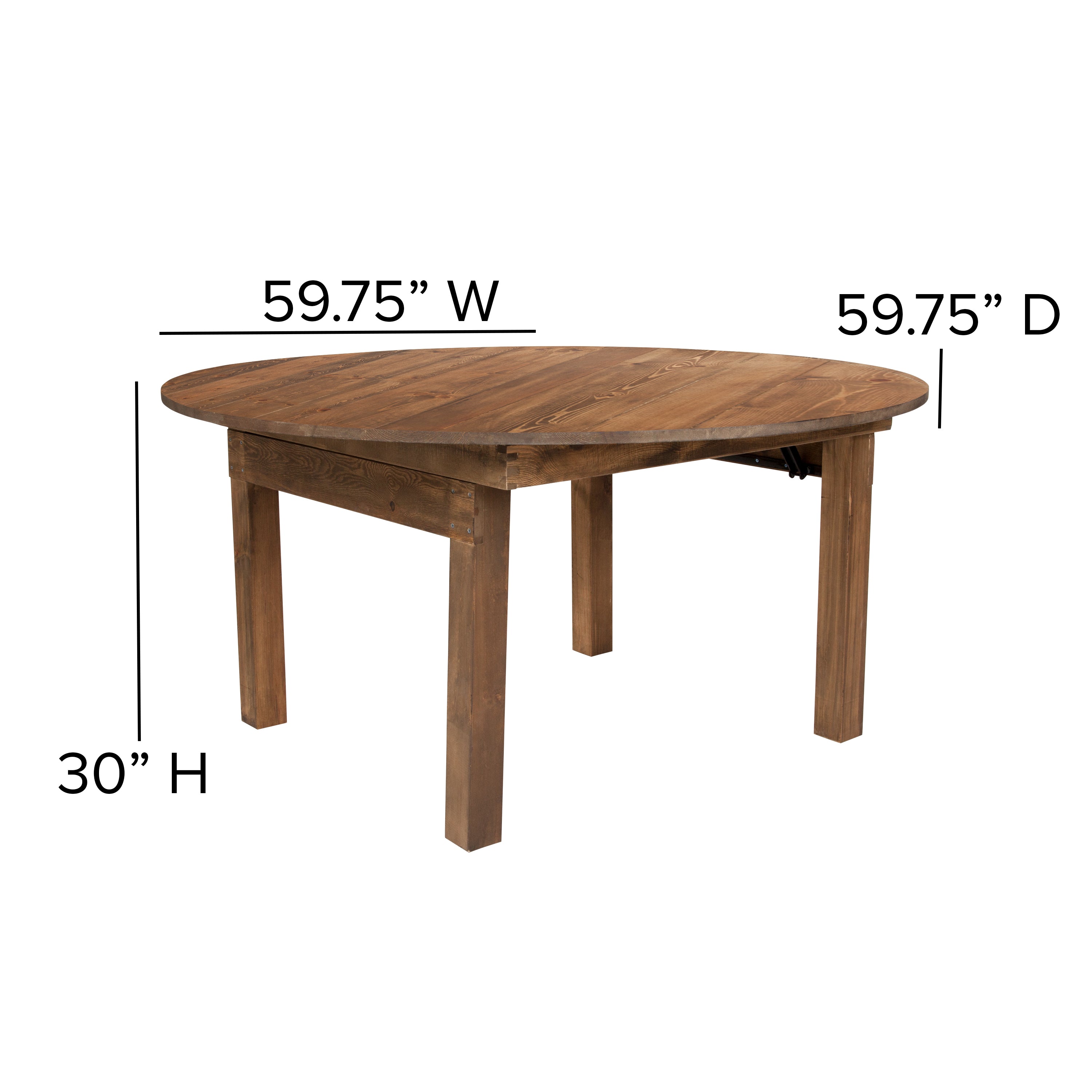 HERCULES Series Round Dining Table | Farm Inspired, Rustic & Antique Pine Dining Room Table