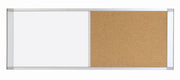MasterVision Magnetic Gold Ultra Dry Erase/Cork Bulletin Combo Cubicle Board 36x18" Aluminum Frame