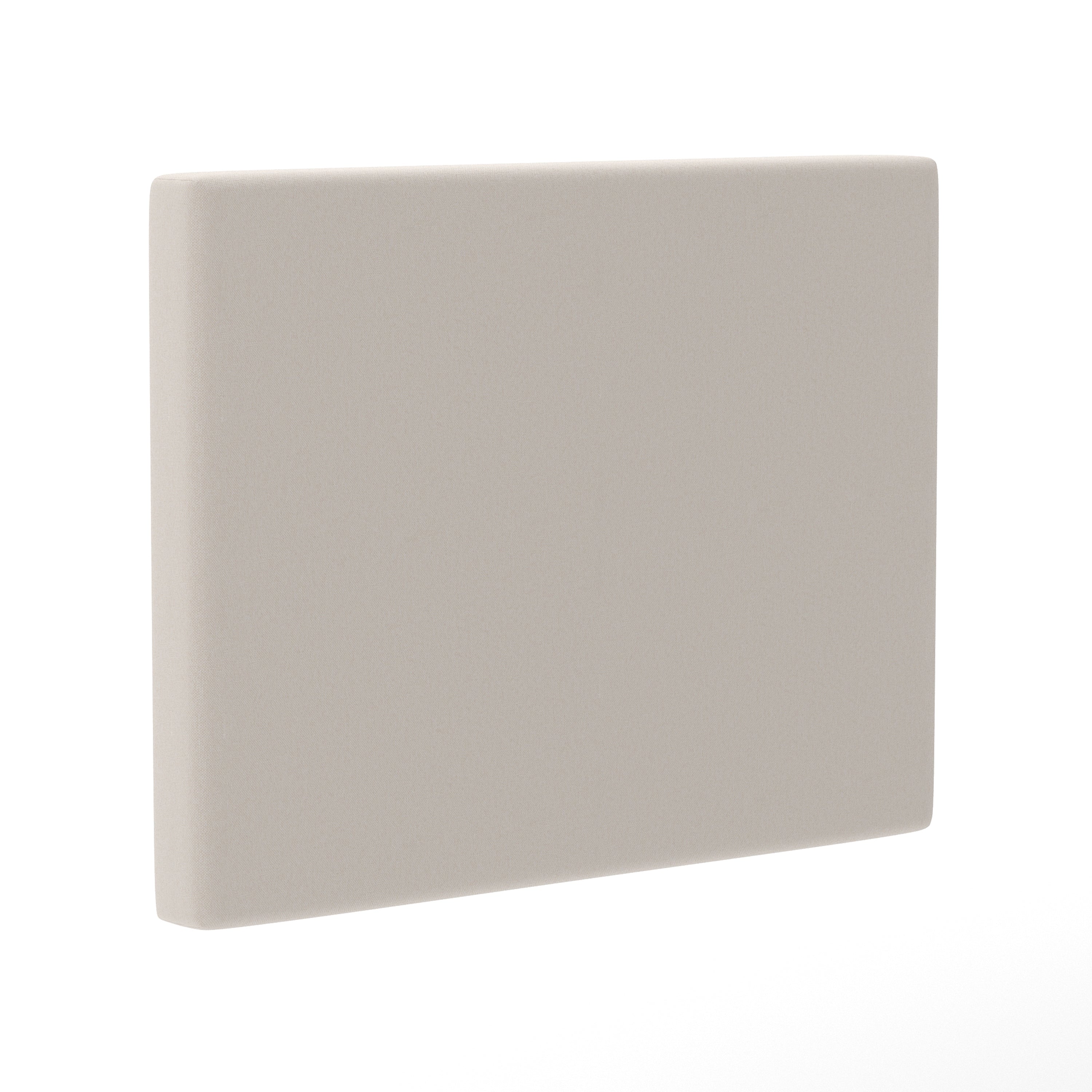Hugo Twin Headboard with 2 Power Outlets, 1 USB and 1 USB Type-C Port with Faux Linen Upholstery and Dual Hanging Options in Beige