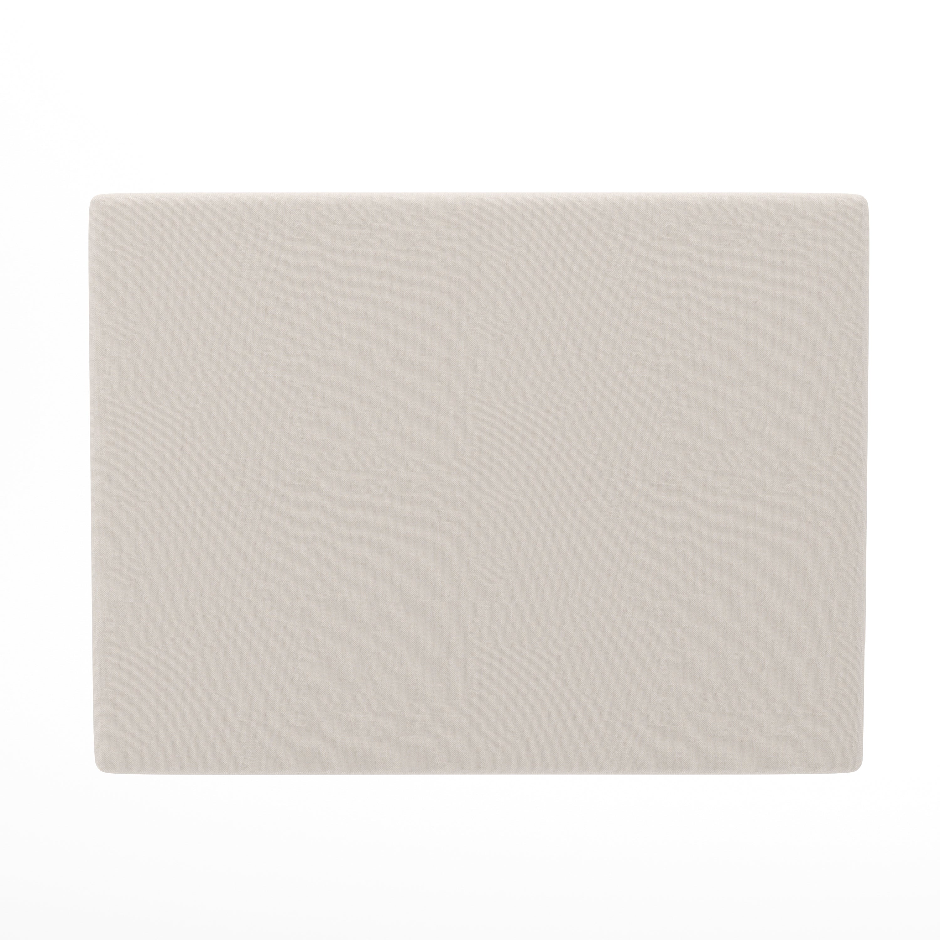 Hugo Twin Headboard with 2 Power Outlets, 1 USB and 1 USB Type-C Port with Faux Linen Upholstery and Dual Hanging Options in Beige