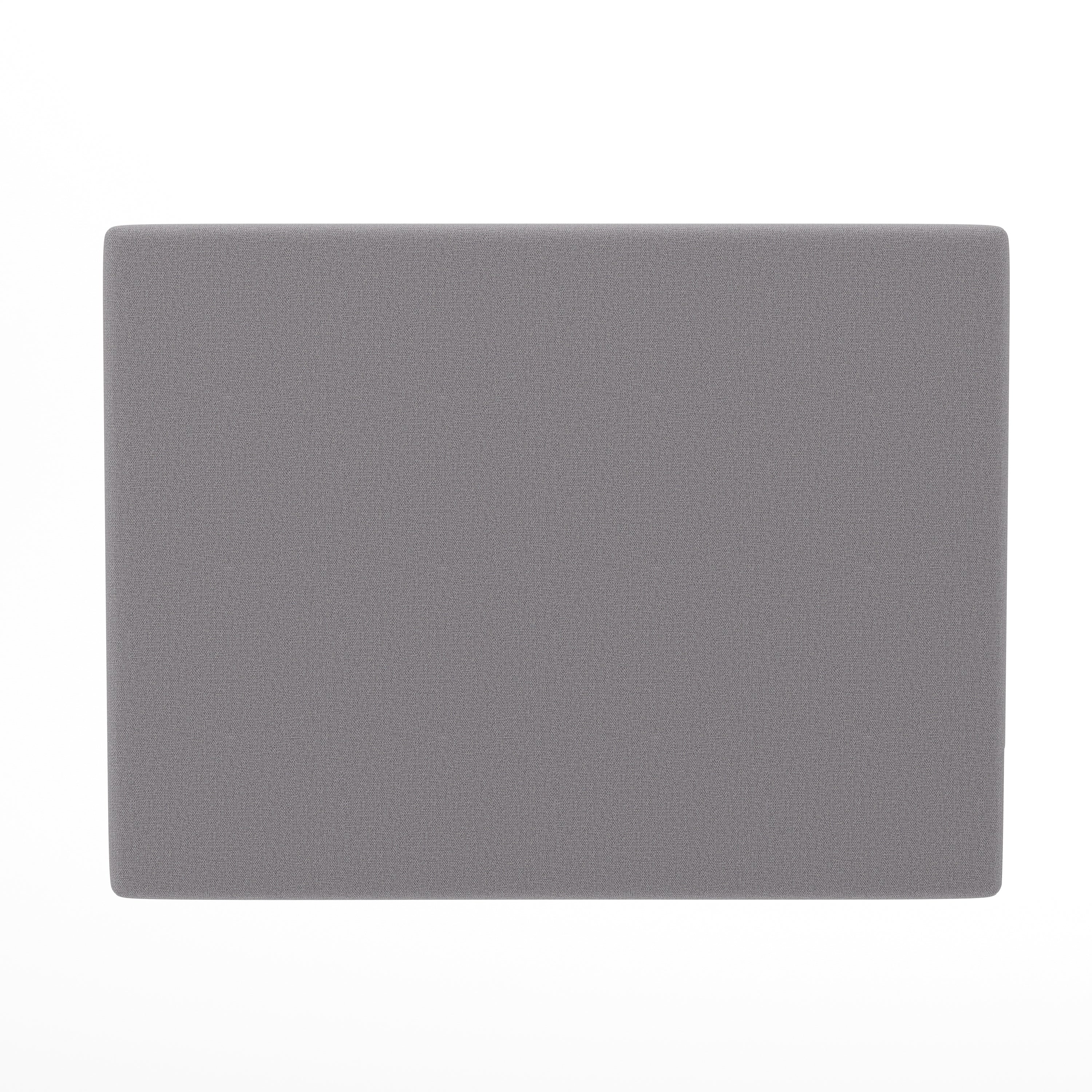Hugo Twin Headboard with 2 Power Outlets, 1 USB and 1 USB Type-C Port with Faux Linen Upholstery and Dual Hanging Options in Gray