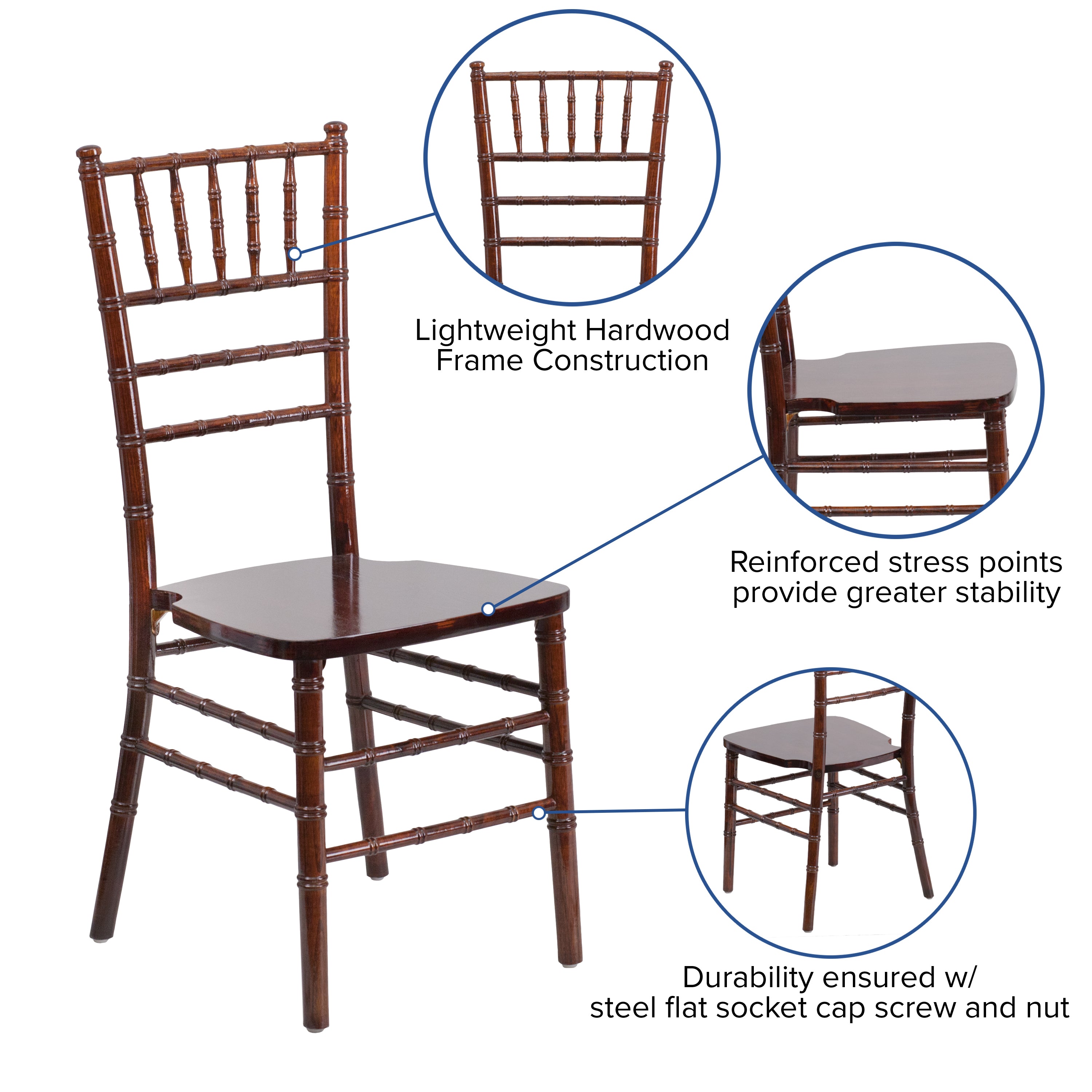 HERCULES Series Fruitwood Chiavari Chair