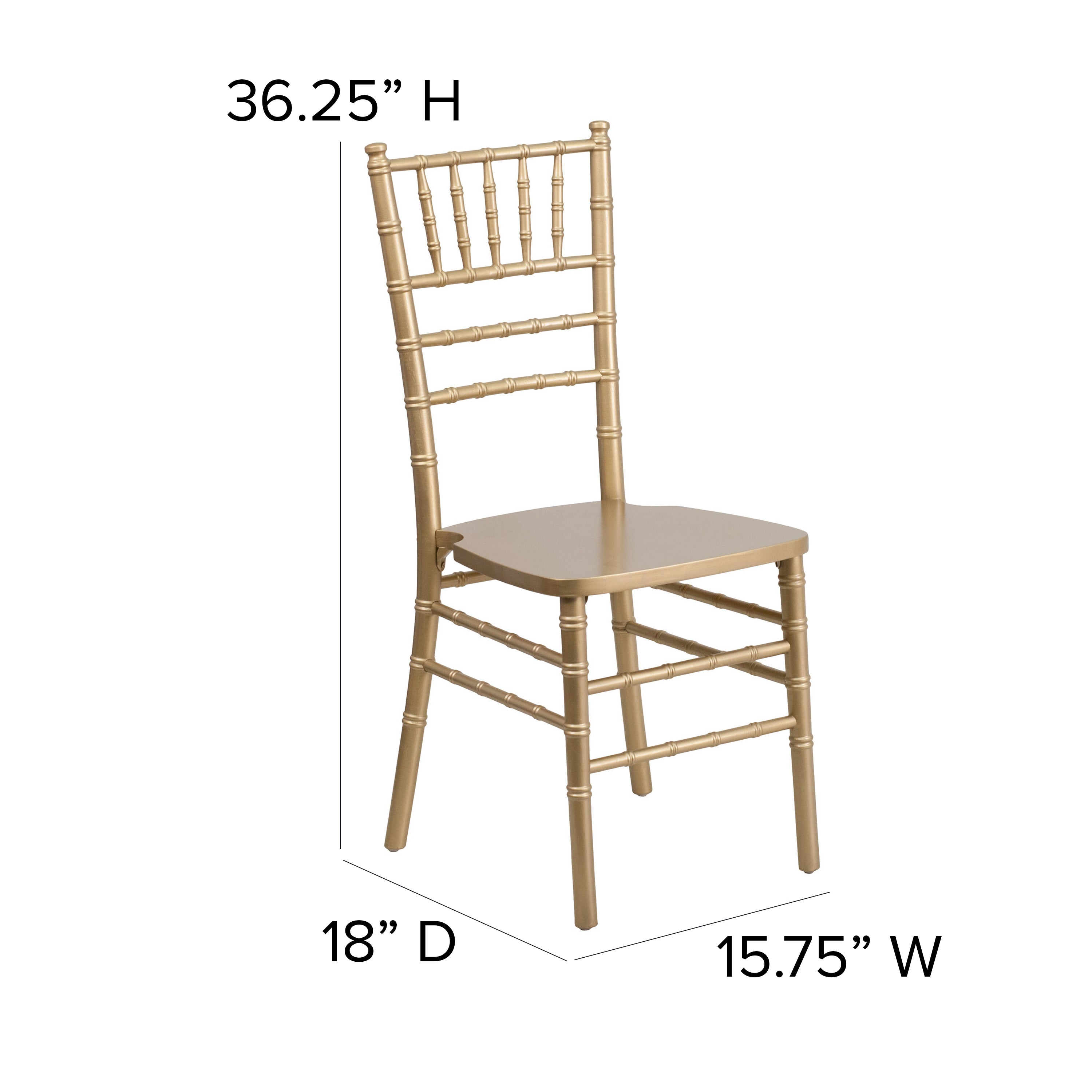 HERCULES Series Gold Wood Chiavari Chair