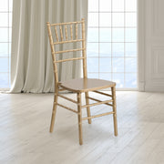 HERCULES Series Gold Wood Chiavari Chair