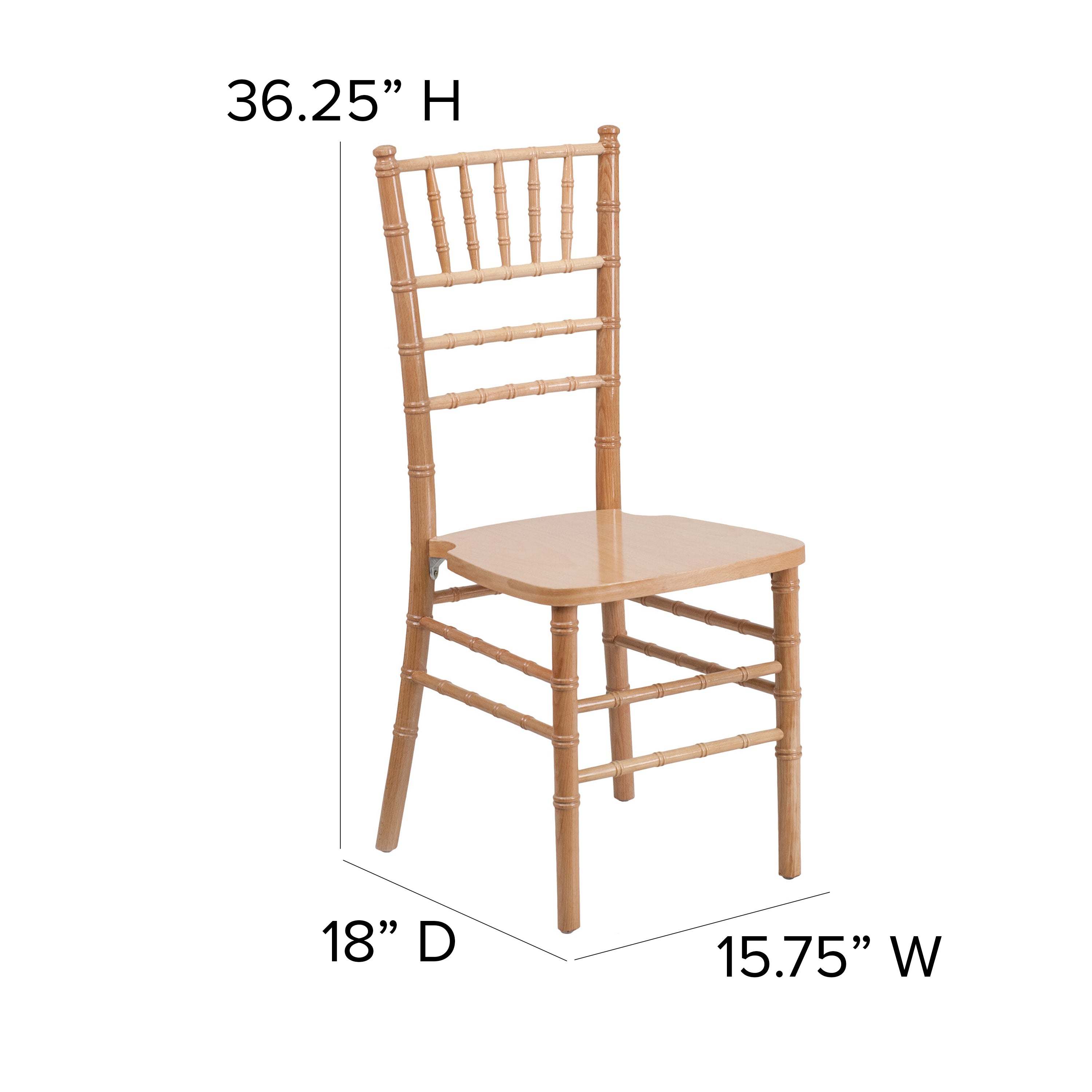 HERCULES Series Natural Wood Chiavari Chair