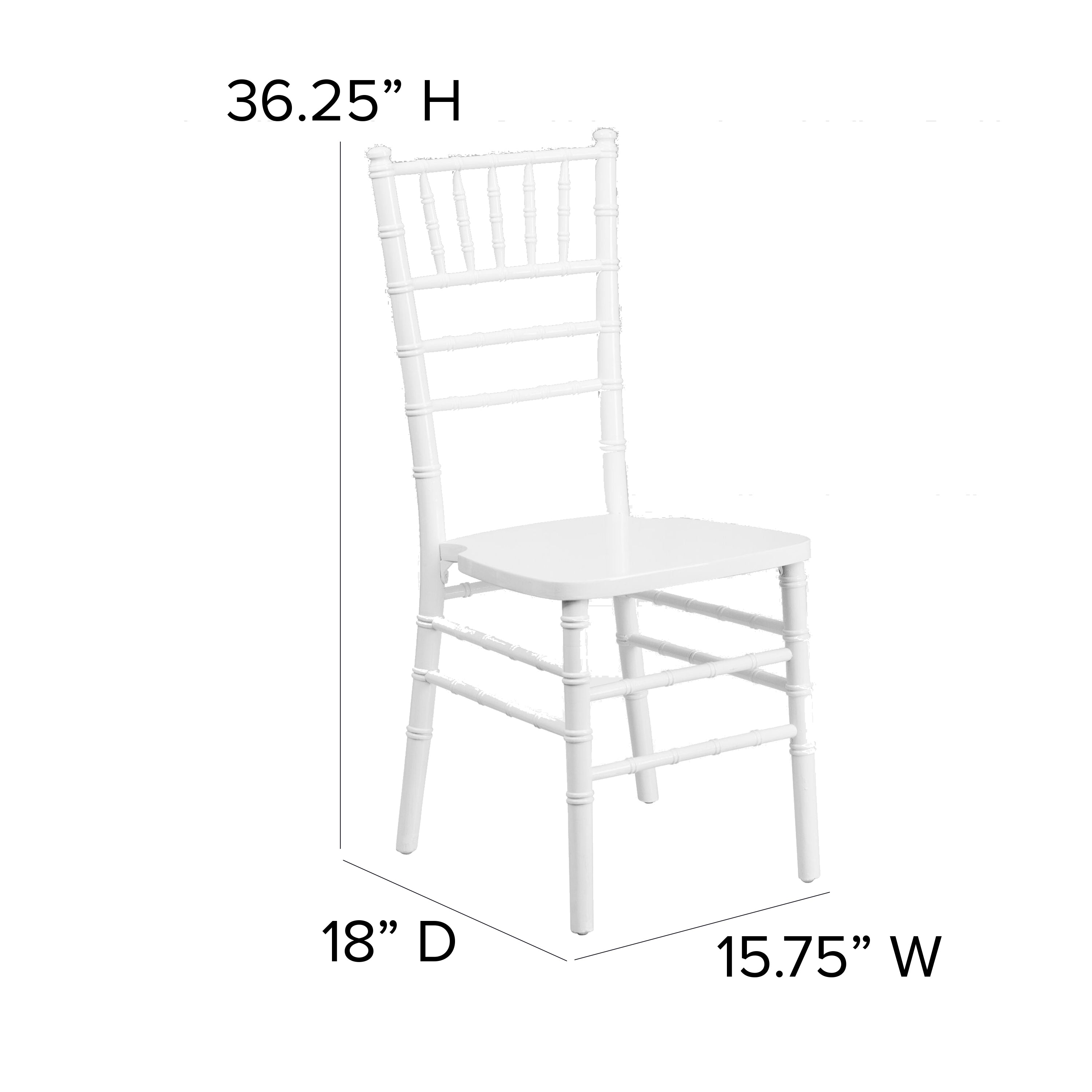 HERCULES Series White Wood Chiavari Chair