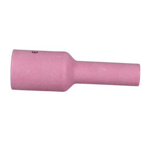 54N16L XTRweld, Long Alumina Cup, Medium Gas Lens, Long, #6 Size, 3/8 Inch Dia