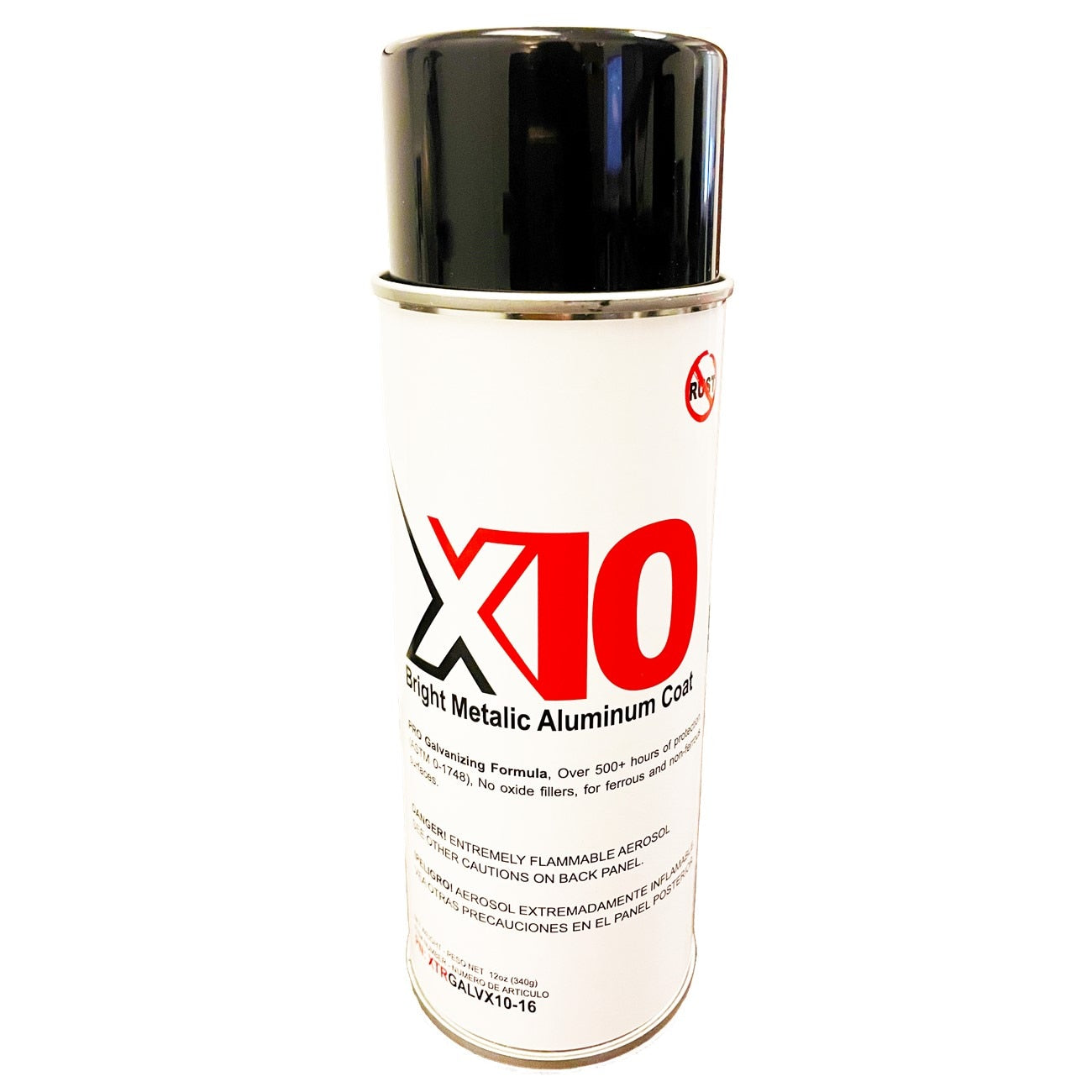 X10 Bright Zinc Compound, Cold Spray, Suitable for Ferrous & Non-Ferrous Surfaces, Matches Similar "Hot Dip" Look of Galvanizing (16 oz.)