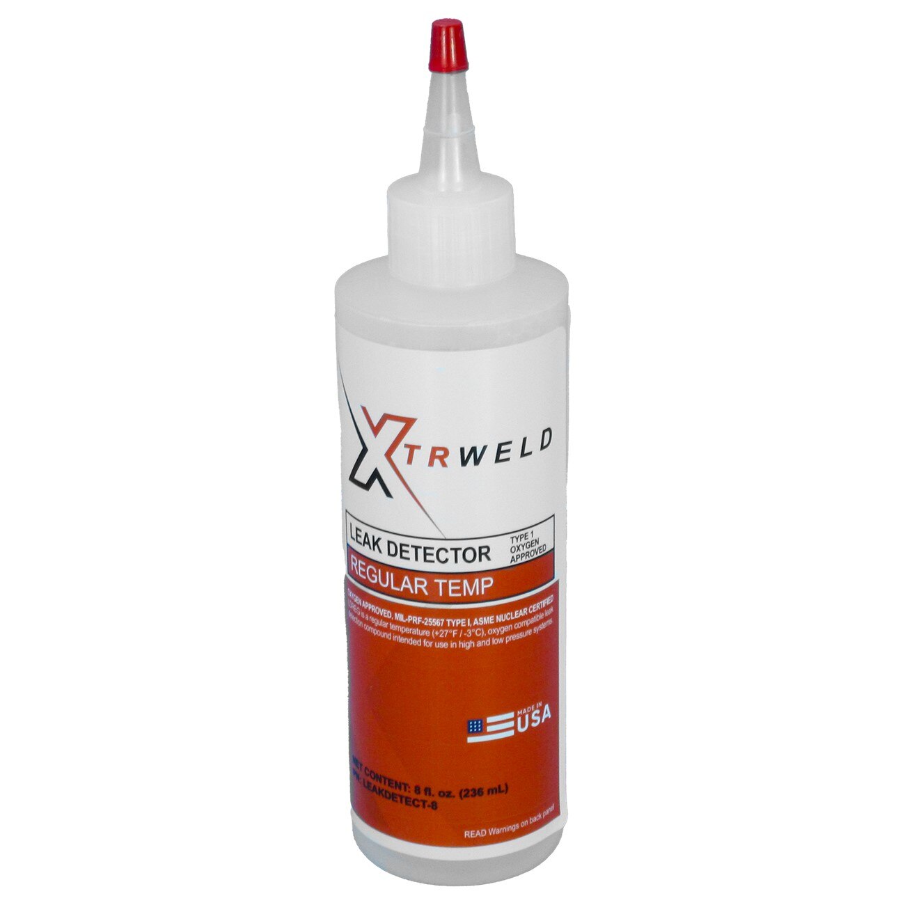 Leak Detector (O2 Safe), Round Cylinder, 8 oz