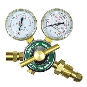 Regulator Flow Gauge, Argon, MIG & TIG, CGA 580, Clamshell Package