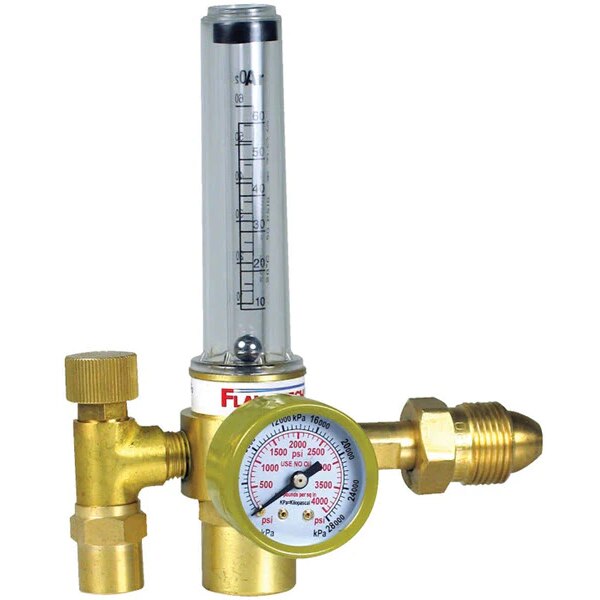 Flow Meter, Argon, 60 SCFH, Inlet - CGA 580, Outlet - 5/8" - 18RH (F) CGA "B", Clamshell Package