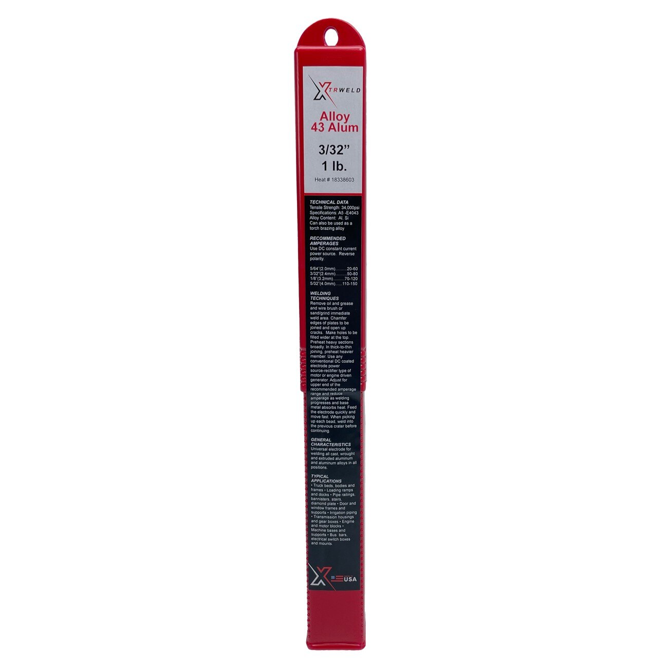 Filler Metal, 316L-16, 1/8, Stainless Steel, 1 lb, 14 Inch L