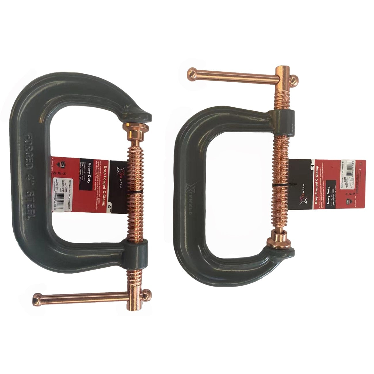10 in Clamp, C, 8100 PSI, Steel Gray
