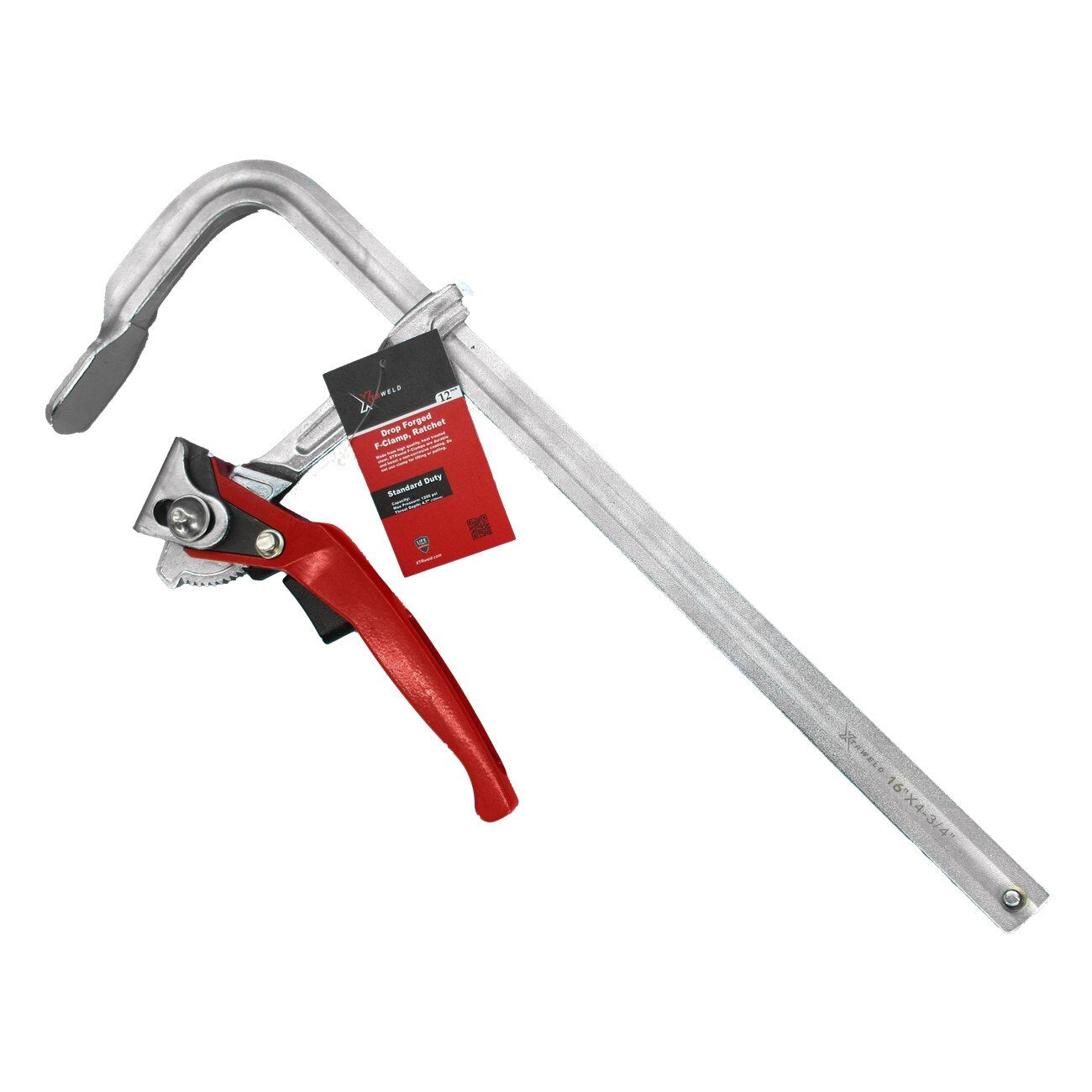 32 in Clamp, F, Ratchet, 1200 PSI, Steel Chrome