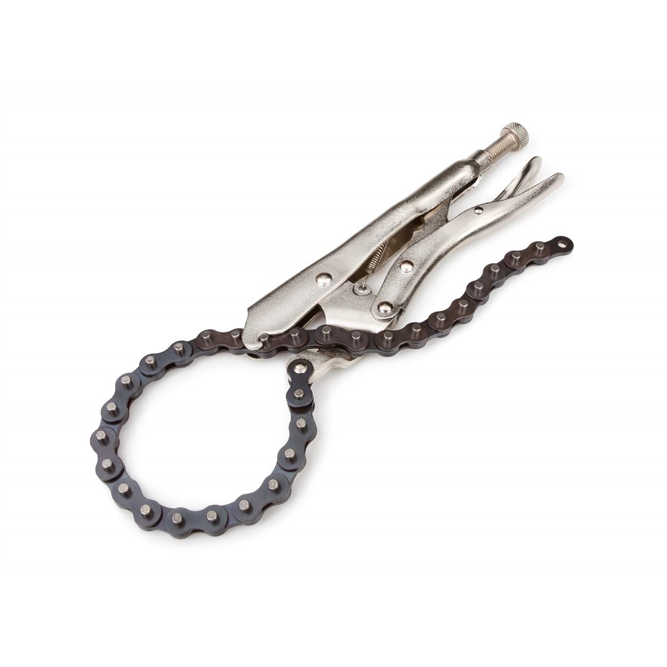 Pliers with Chain Locking 10" Steel Black Nickel Chrome
