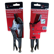 10 in Pliers, Sheet Metal, Steel Black Nickel Chrome