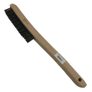 Hand Scratch Brush, Carbon Steel Bristles, Long Wood Handle - (Bristle 3 x 19)