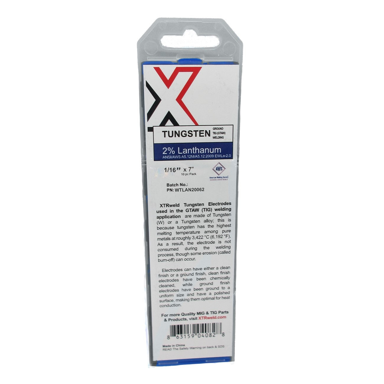 Tungsten 20% LANTH (Blue) 0020 x 7" 10pc Pack EWLa-20